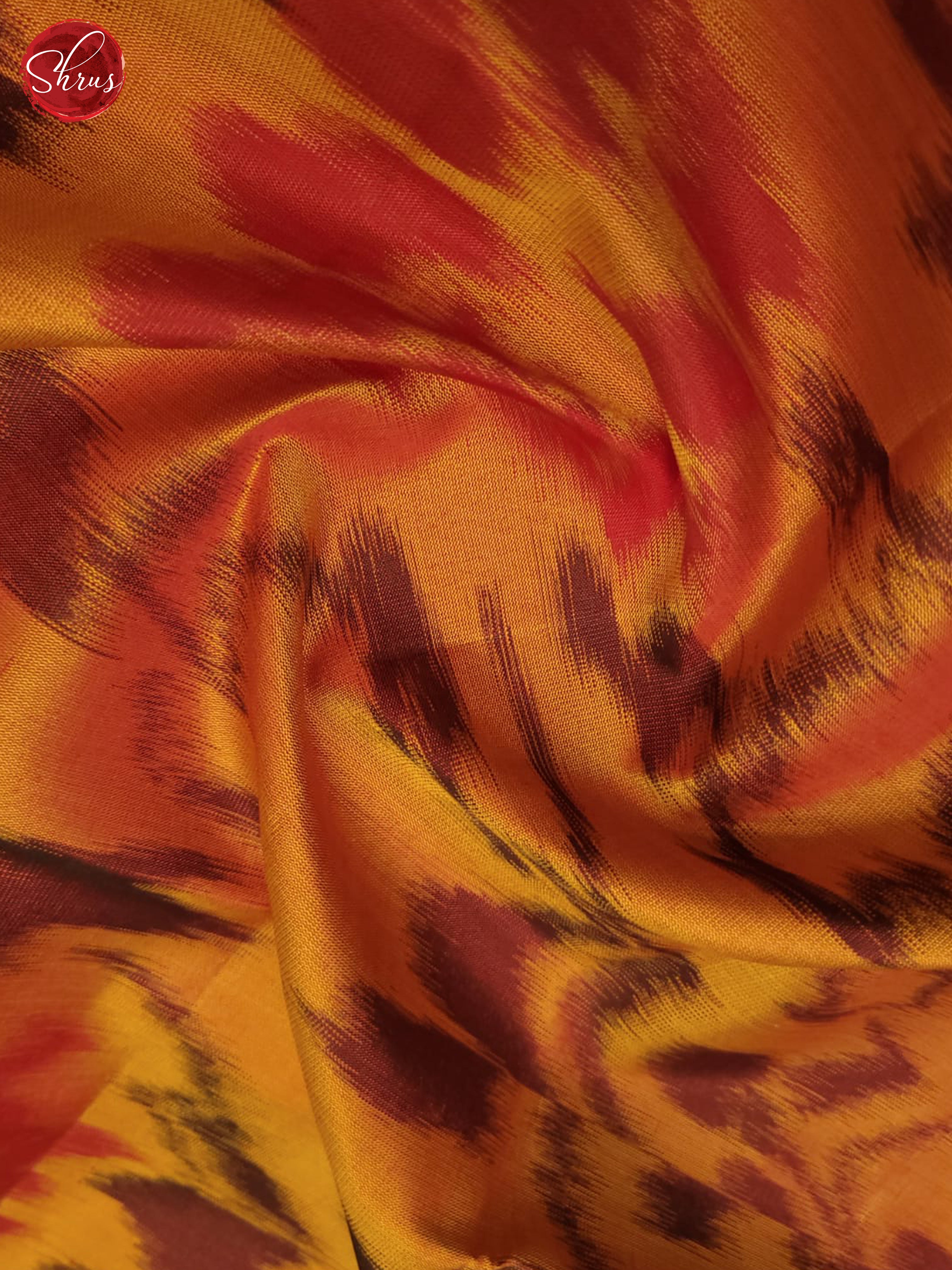 Fire Orange And Green- Soft Silk Saree - Shop on ShrusEternity.com