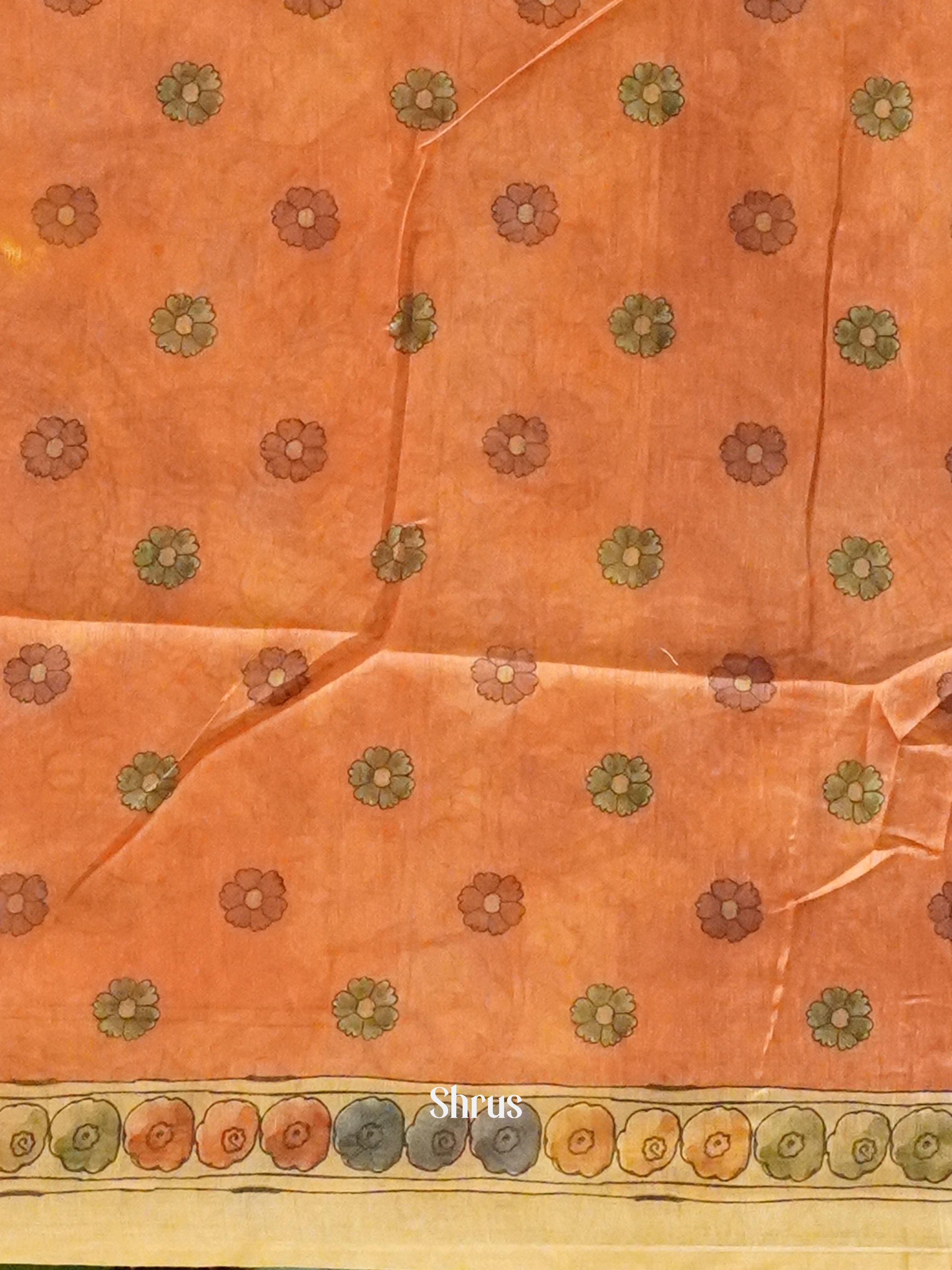 Elephant Black & Brown -Semi Chanderi - Shop on ShrusEternity.com