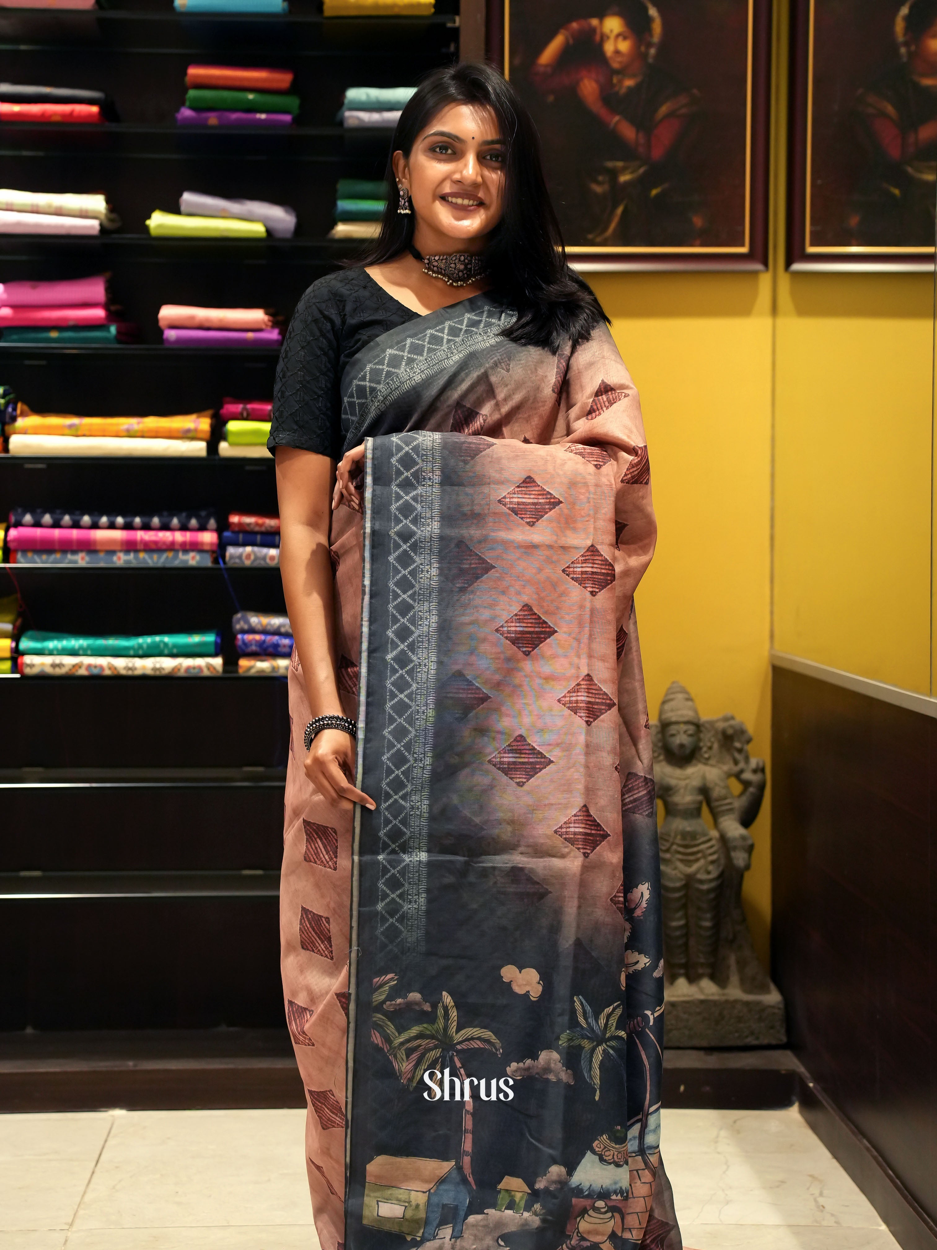 CDS13346 -Semi Chanderi - Shop on ShrusEternity.com