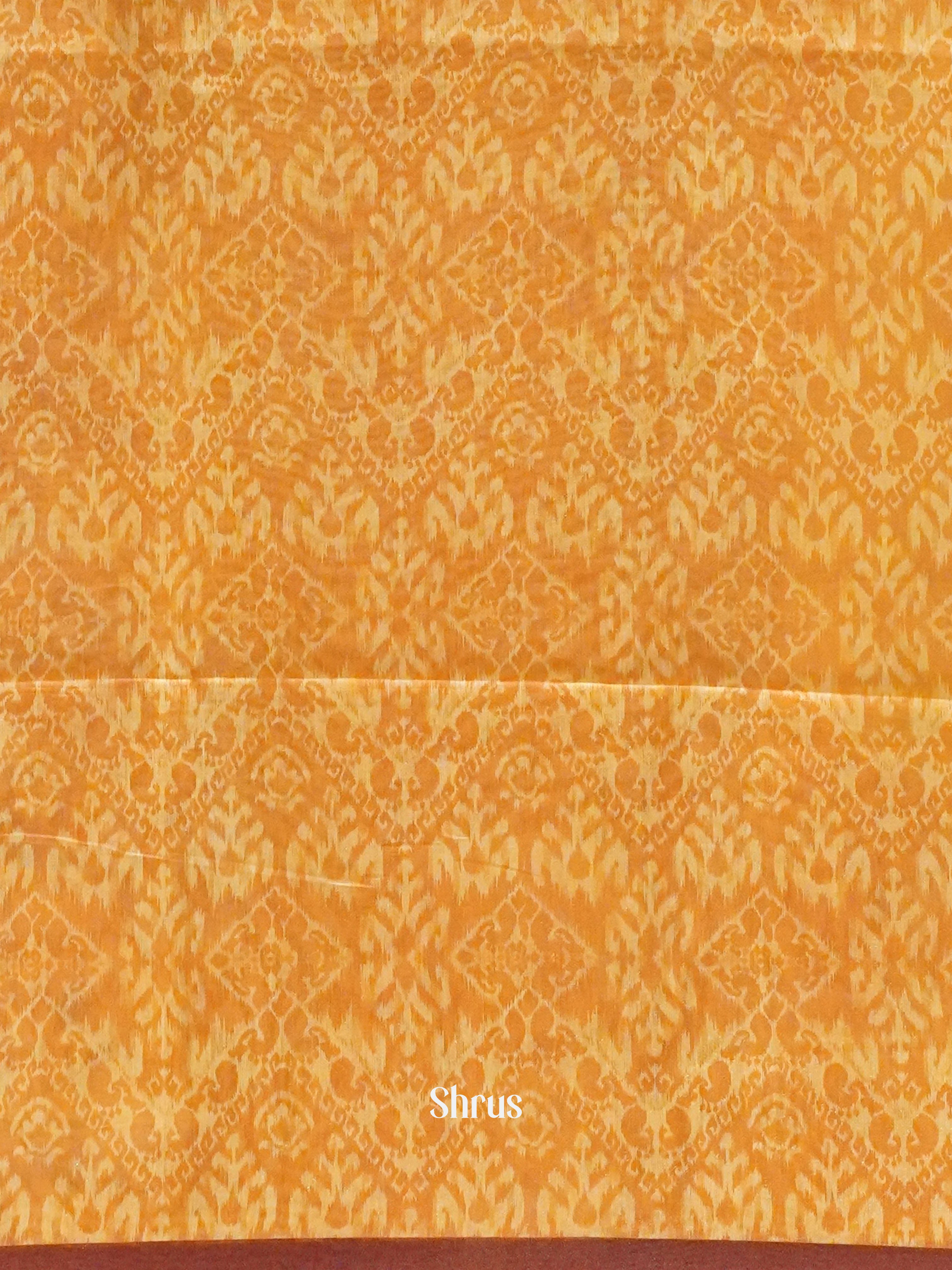 Orange & Brown -Semi Chanderi - Shop on ShrusEternity.com