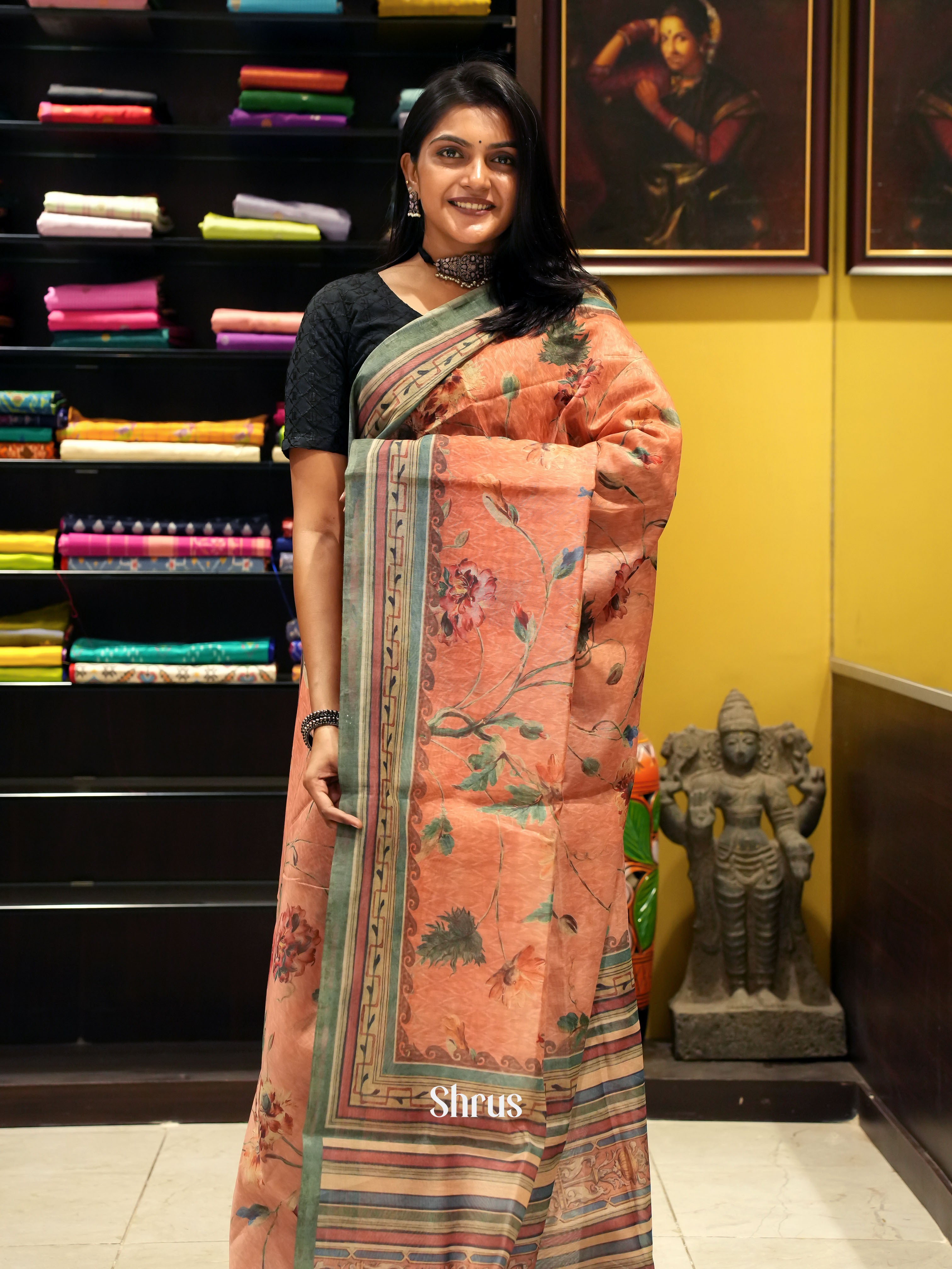 CDS13357 -Semi Chanderi - Shop on ShrusEternity.com