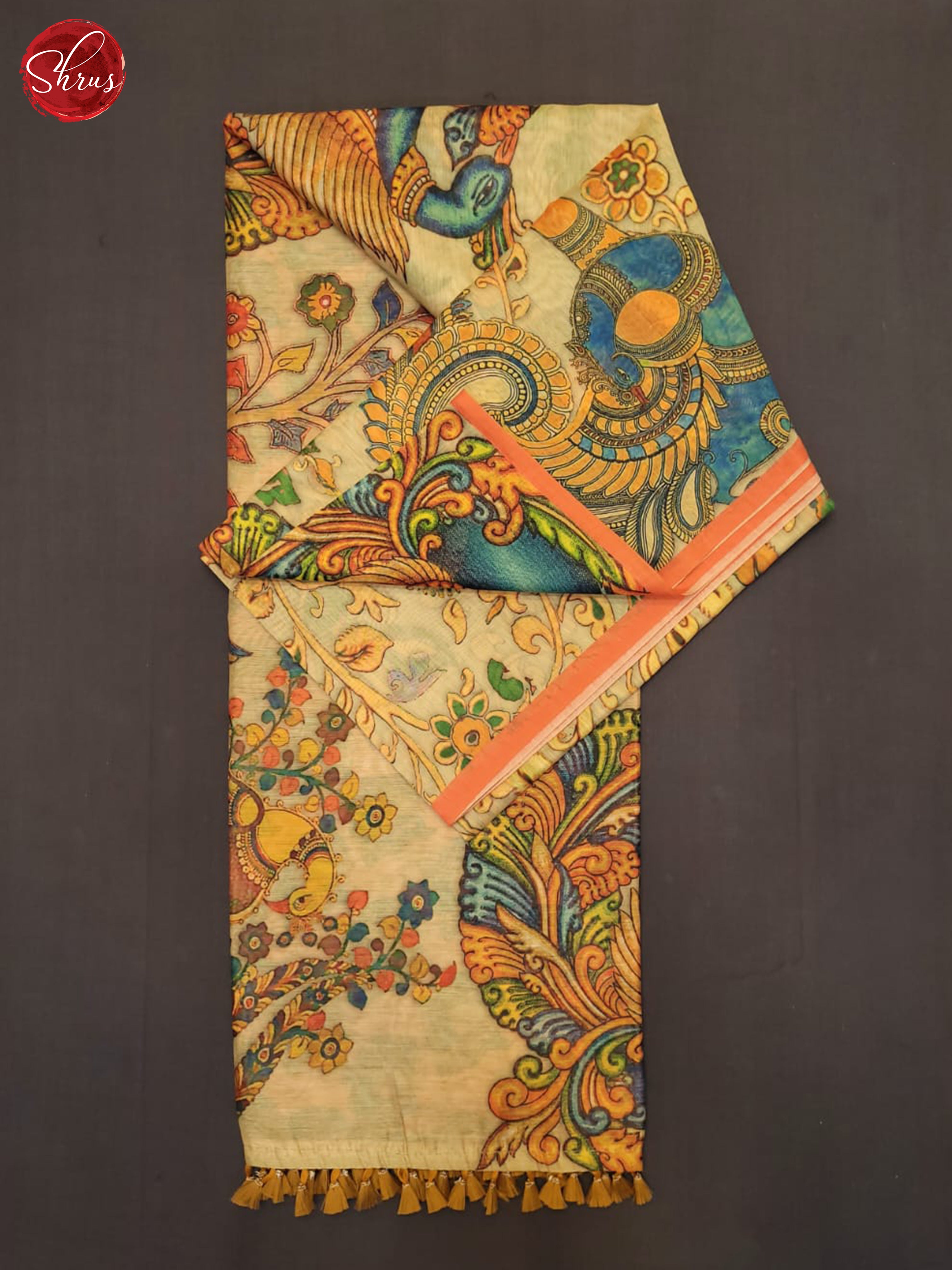 Green & Pink - Semi Chanderi Saree - Shop on ShrusEternity.com