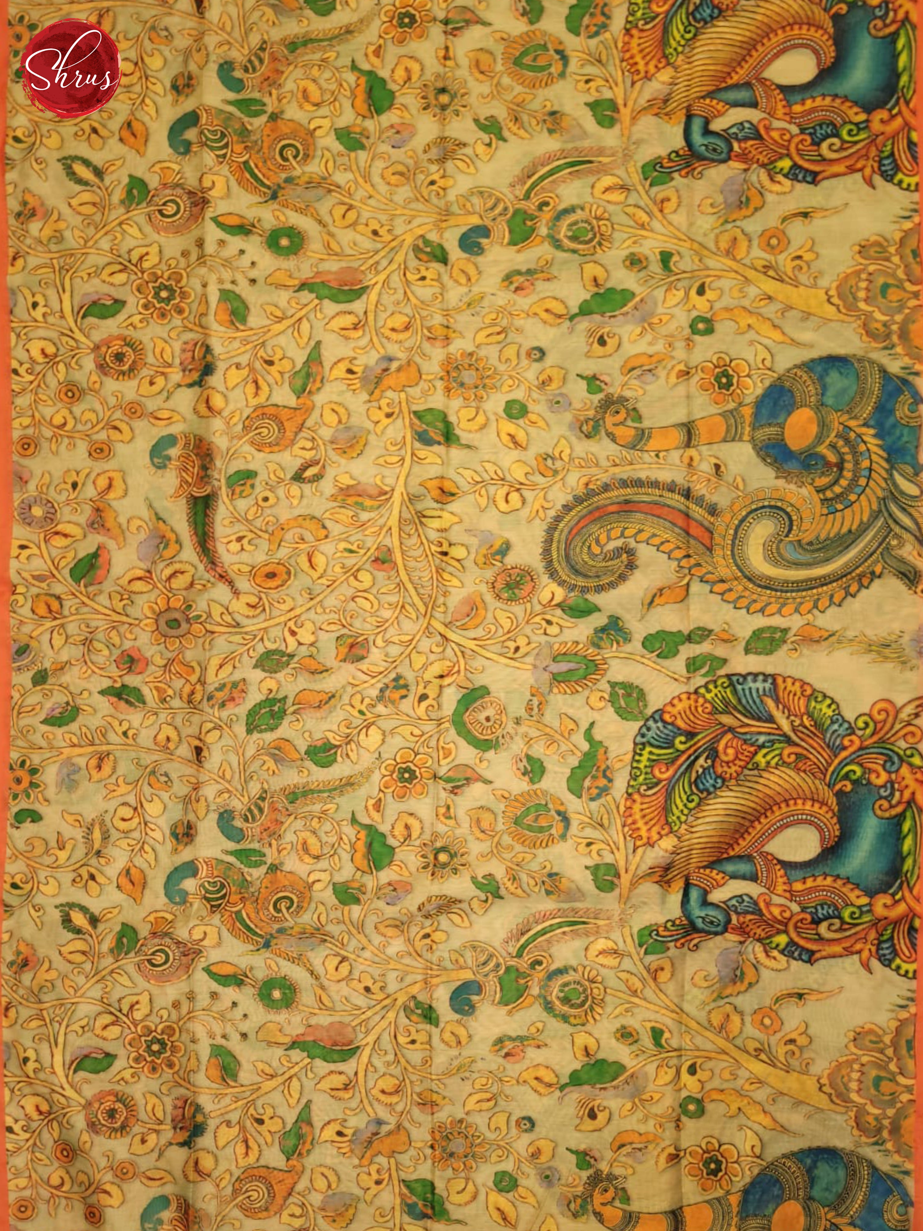 Green & Pink - Semi Chanderi Saree - Shop on ShrusEternity.com