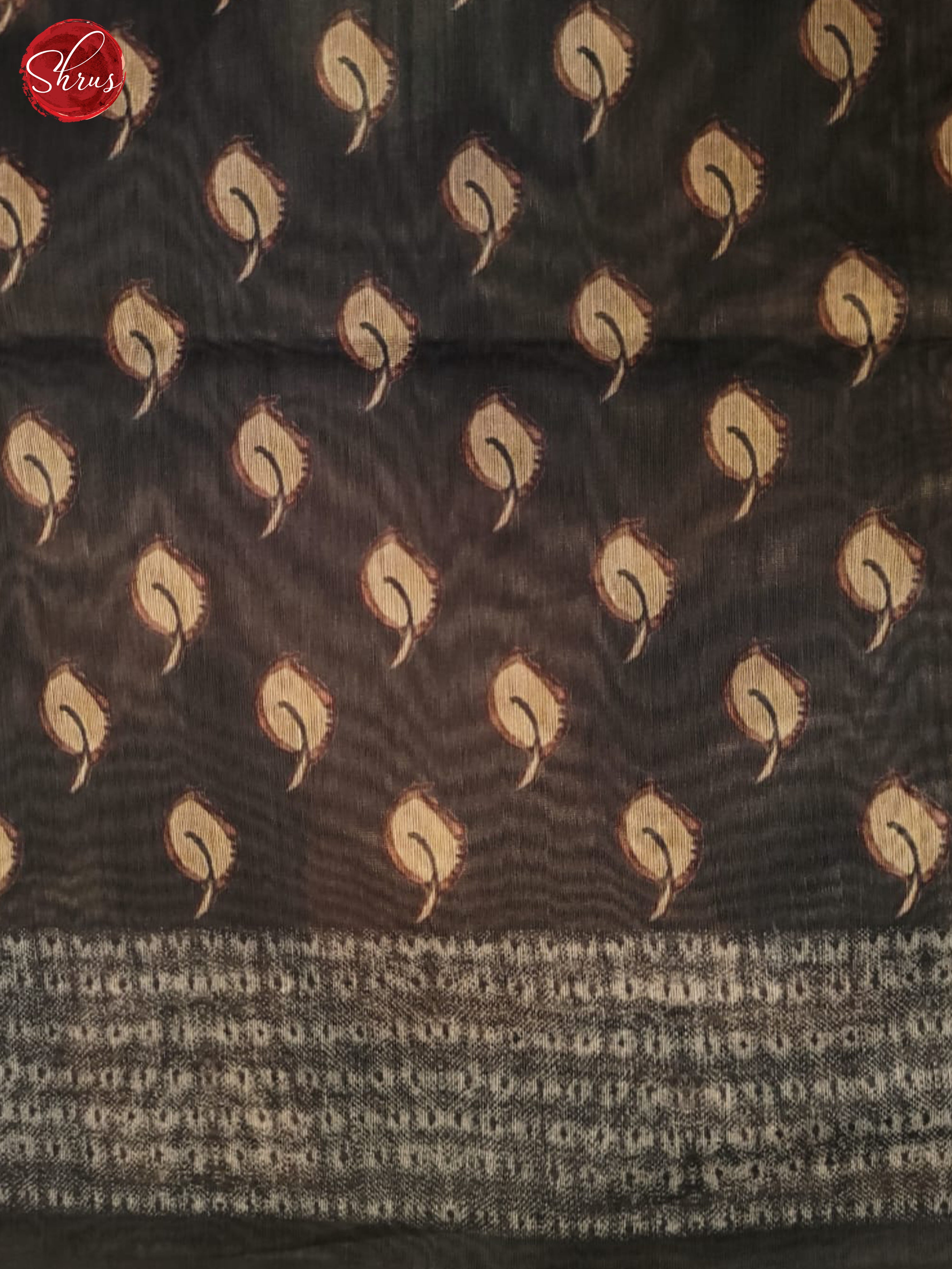 Beige & Grey - Semi Chanderi Saree - Shop on ShrusEternity.com