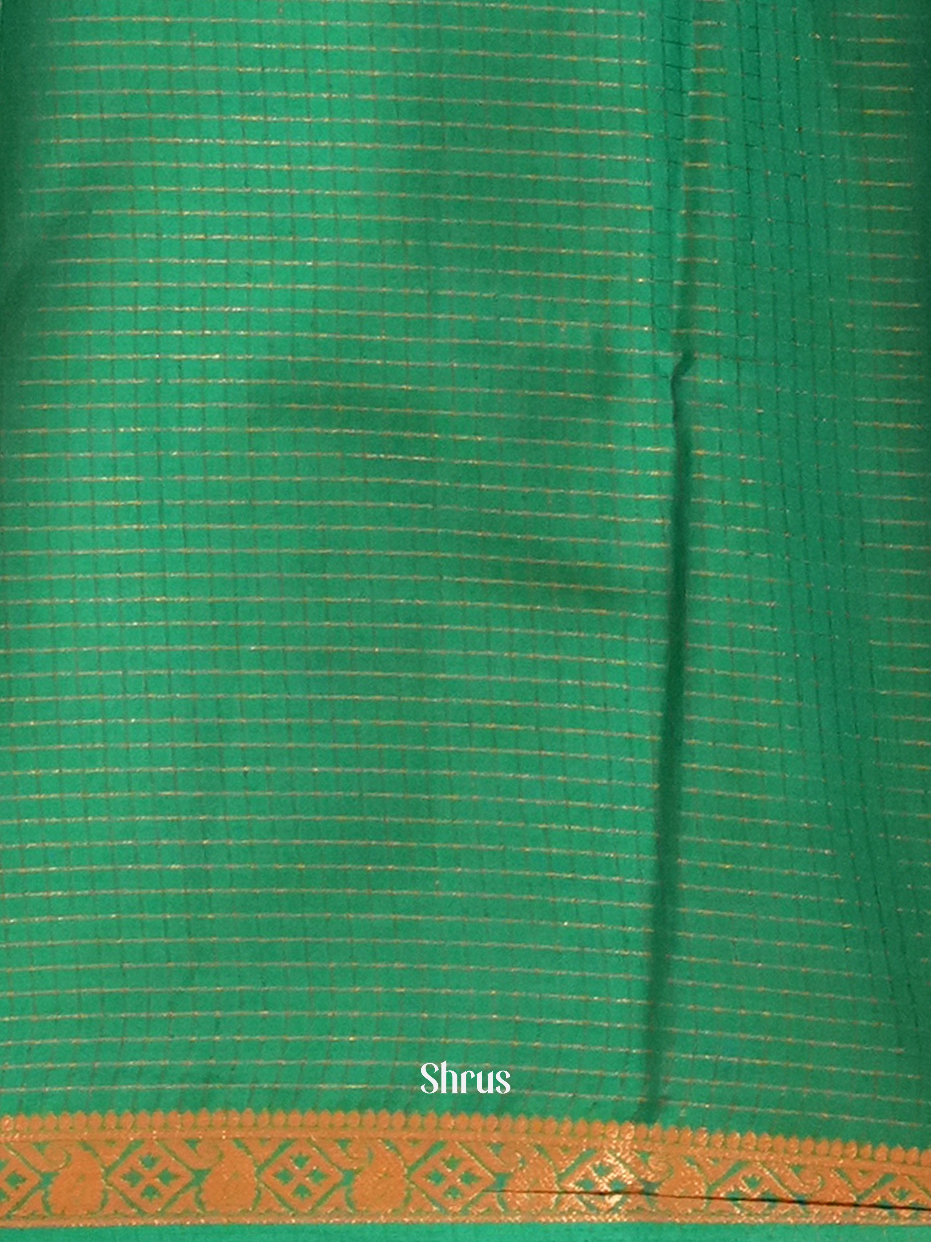 Blue & Green - Semi Mysoresilk Saree - Shop on ShrusEternity.com