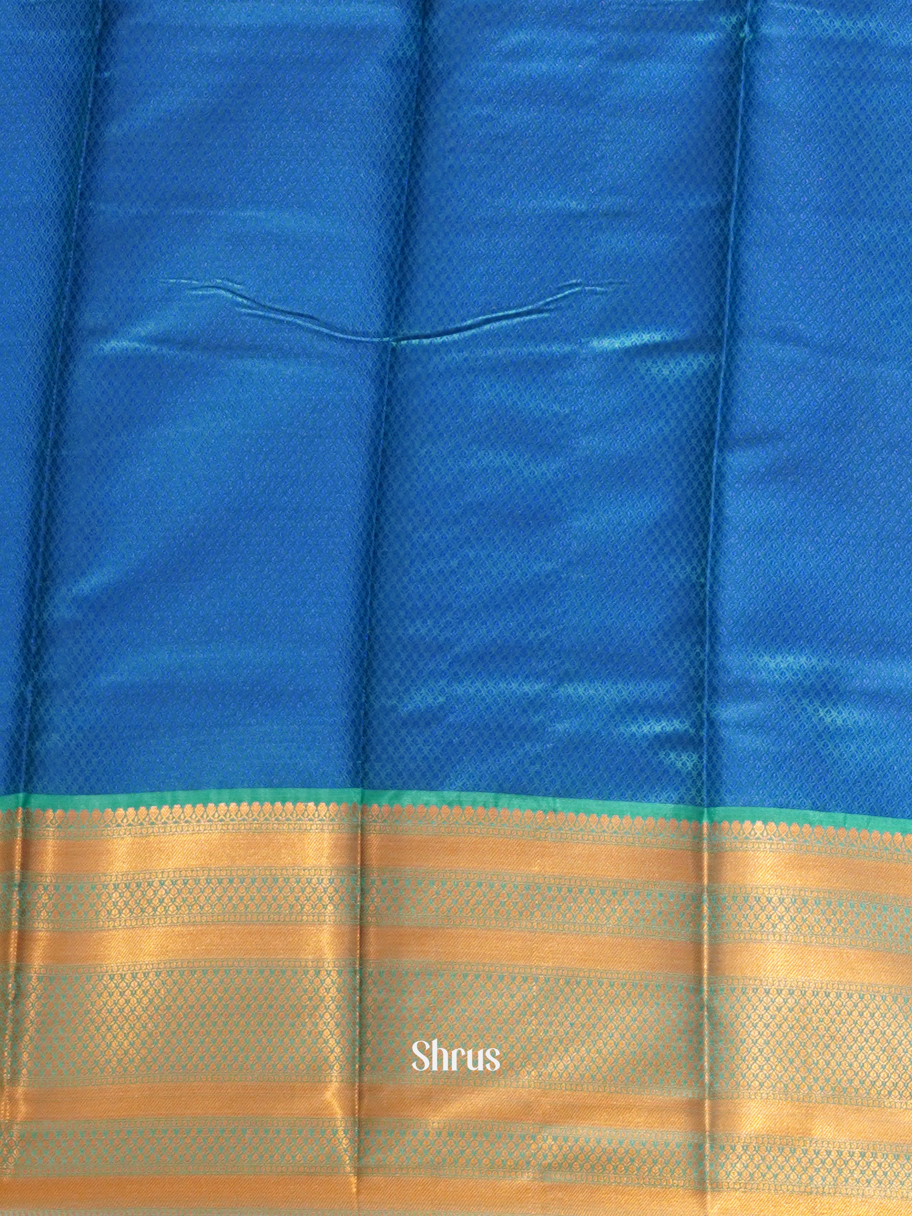 Blue & Sky Blue - Tanchoi Saree - Shop on ShrusEternity.com