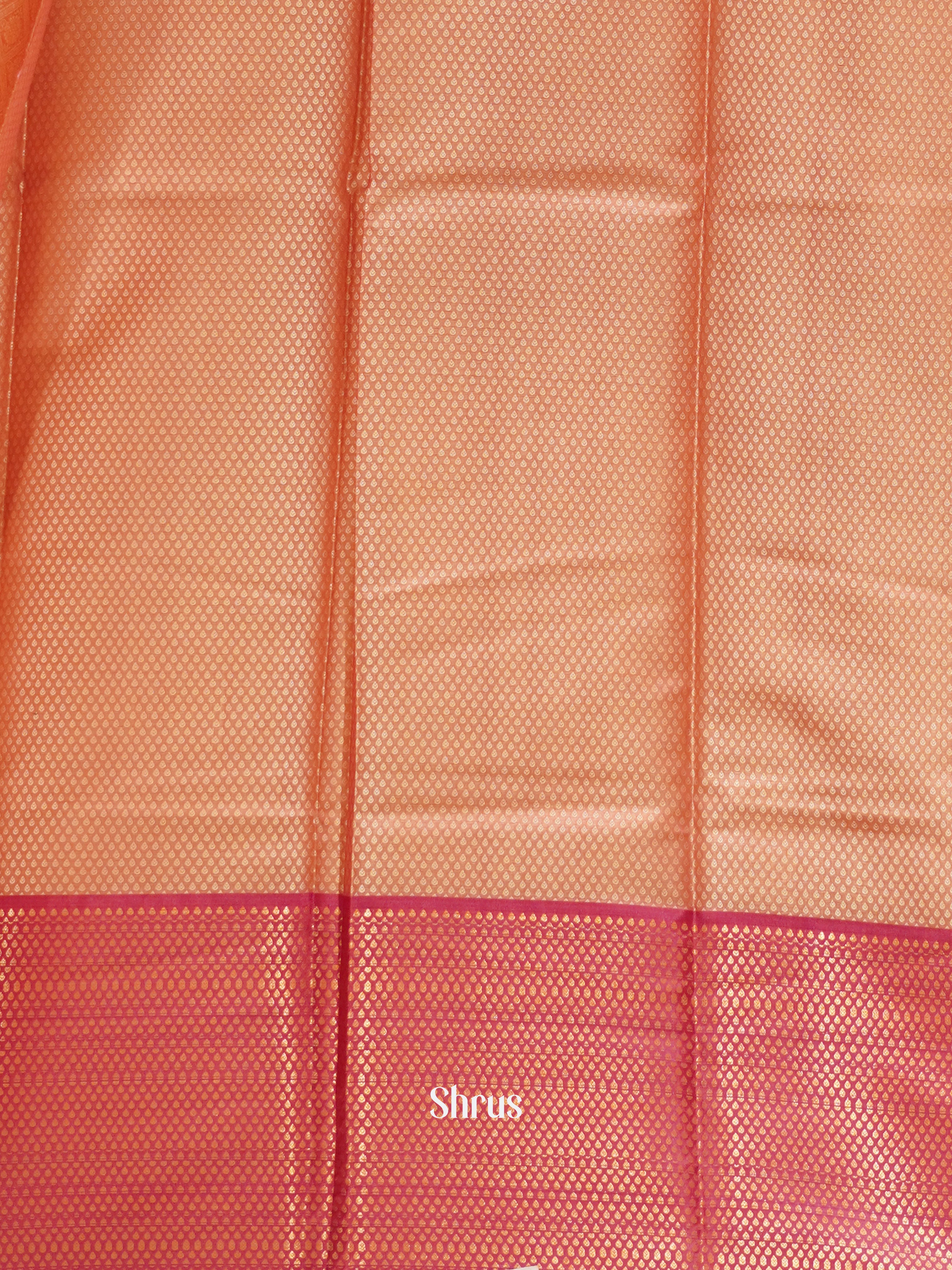 Peach & Pink - Tanchoi Semi Silk Saree - Shop on ShrusEternity.com