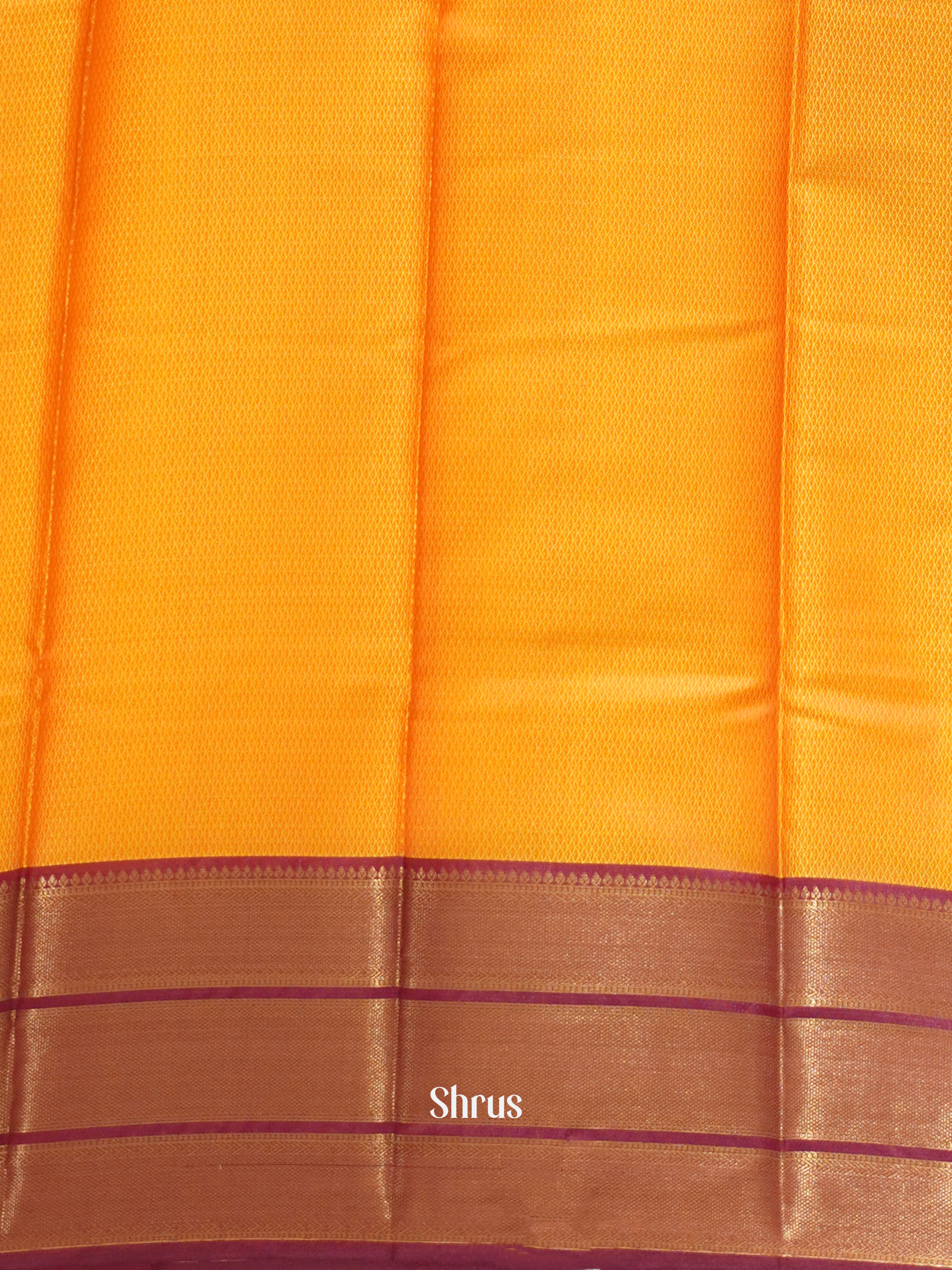 Mustard & Maroon - Tanchoi Saree - Shop on ShrusEternity.com
