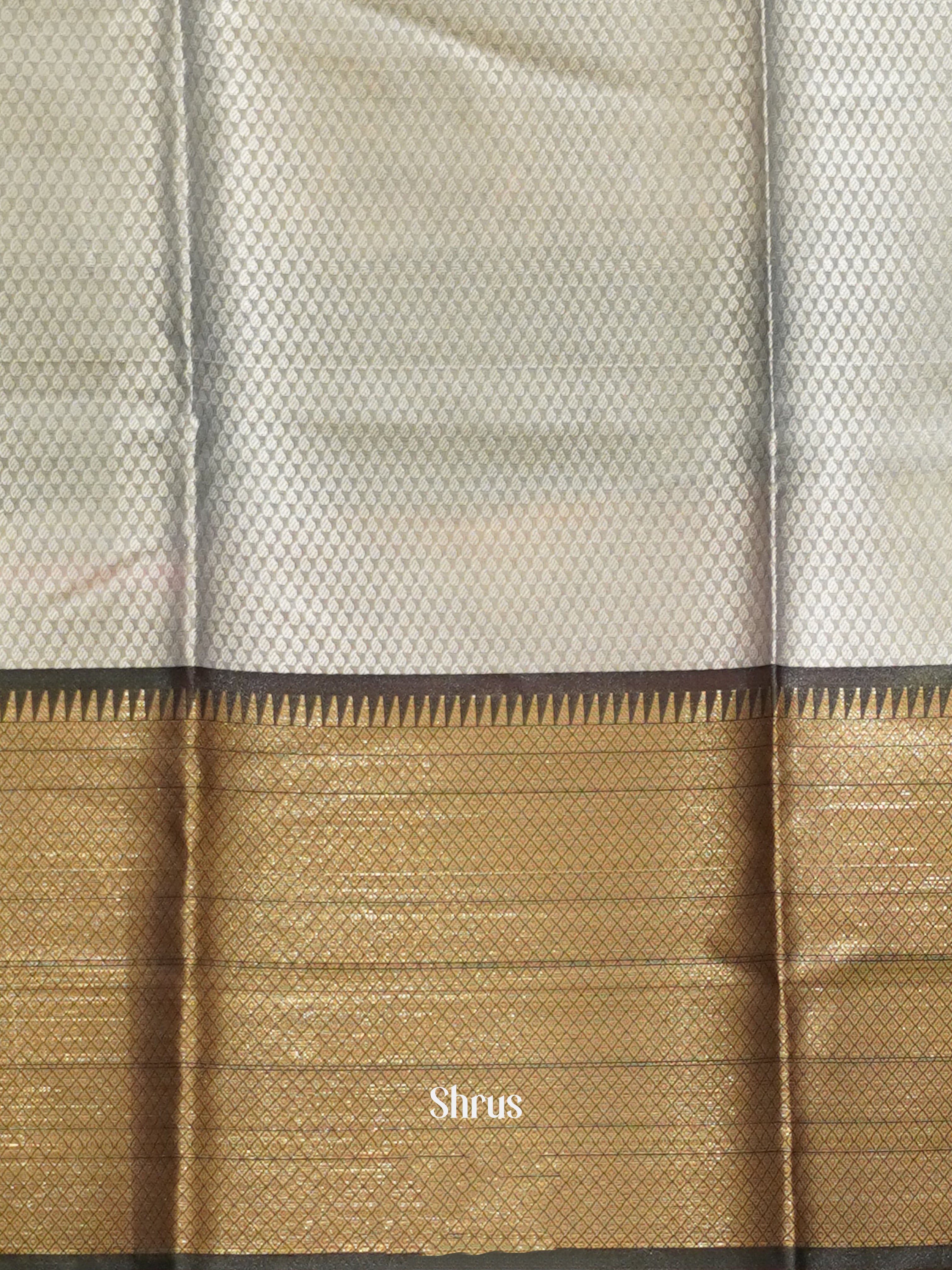 Green & Grey- Tanchoi Semi Silk Saree - Shop on ShrusEternity.com
