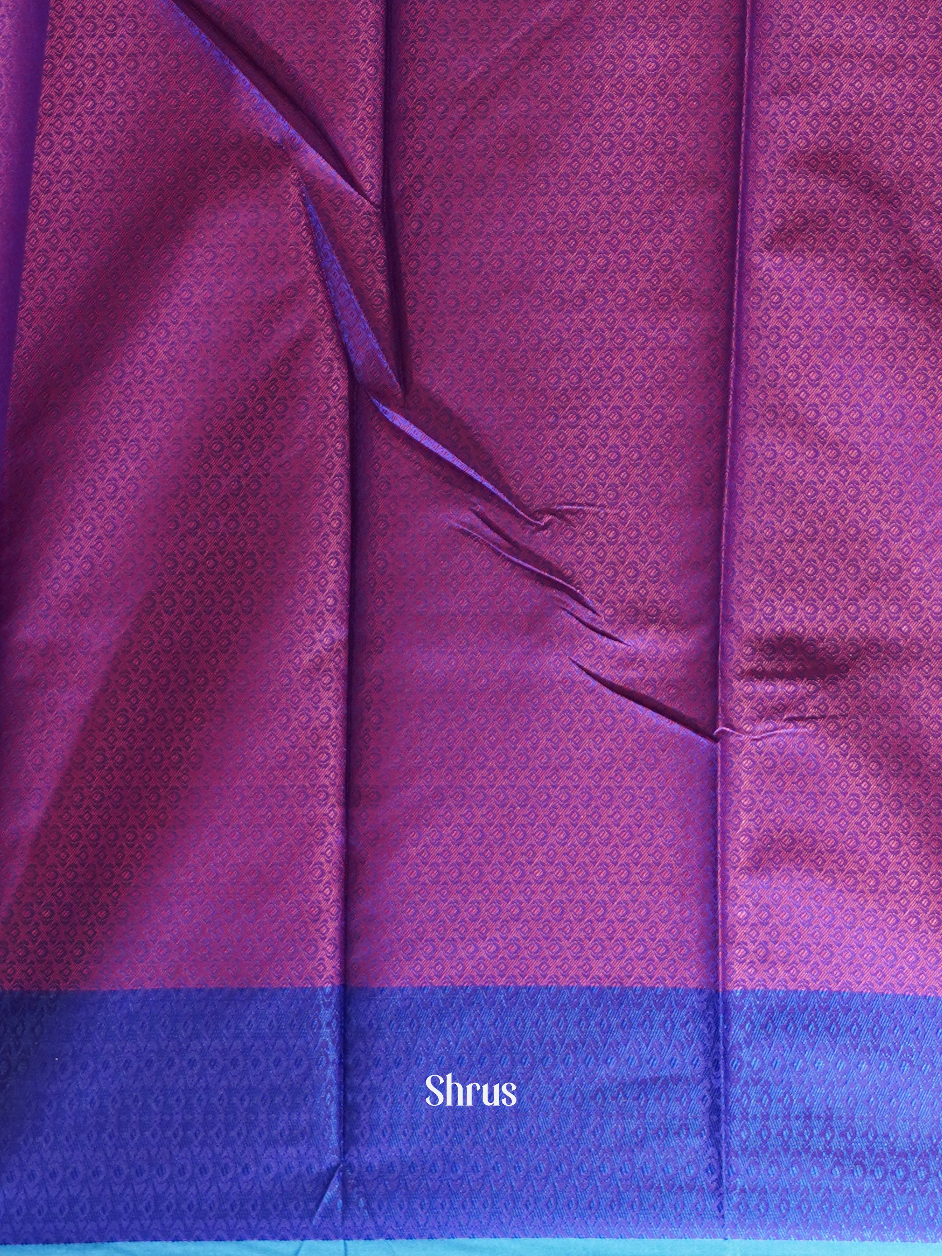 Pink & Blue - Tanchoi Semi Silk Saree - Shop on ShrusEternity.com