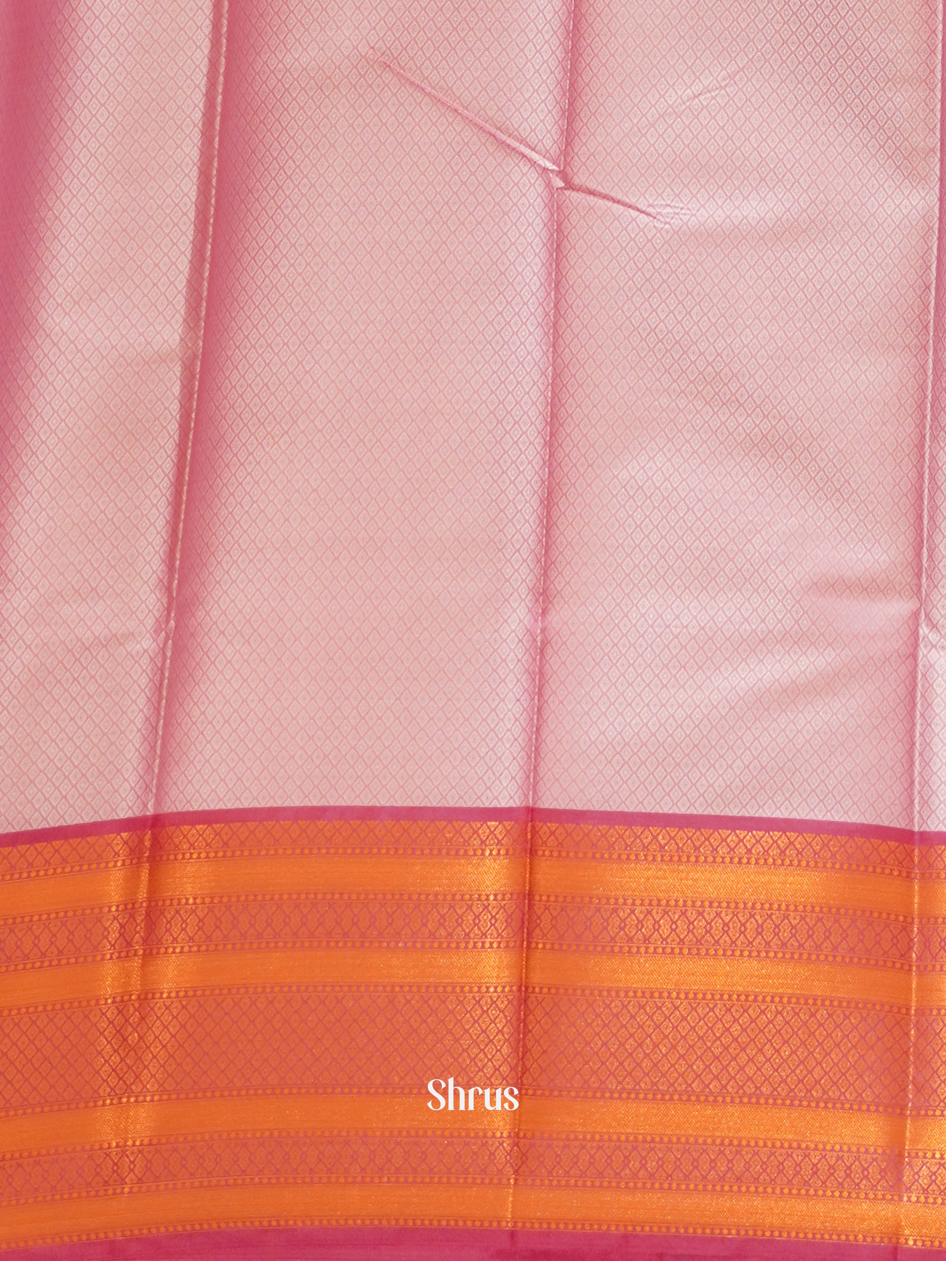 Baby Pink & Pink - Tanchoi Semi Silk Saree - Shop on ShrusEternity.com