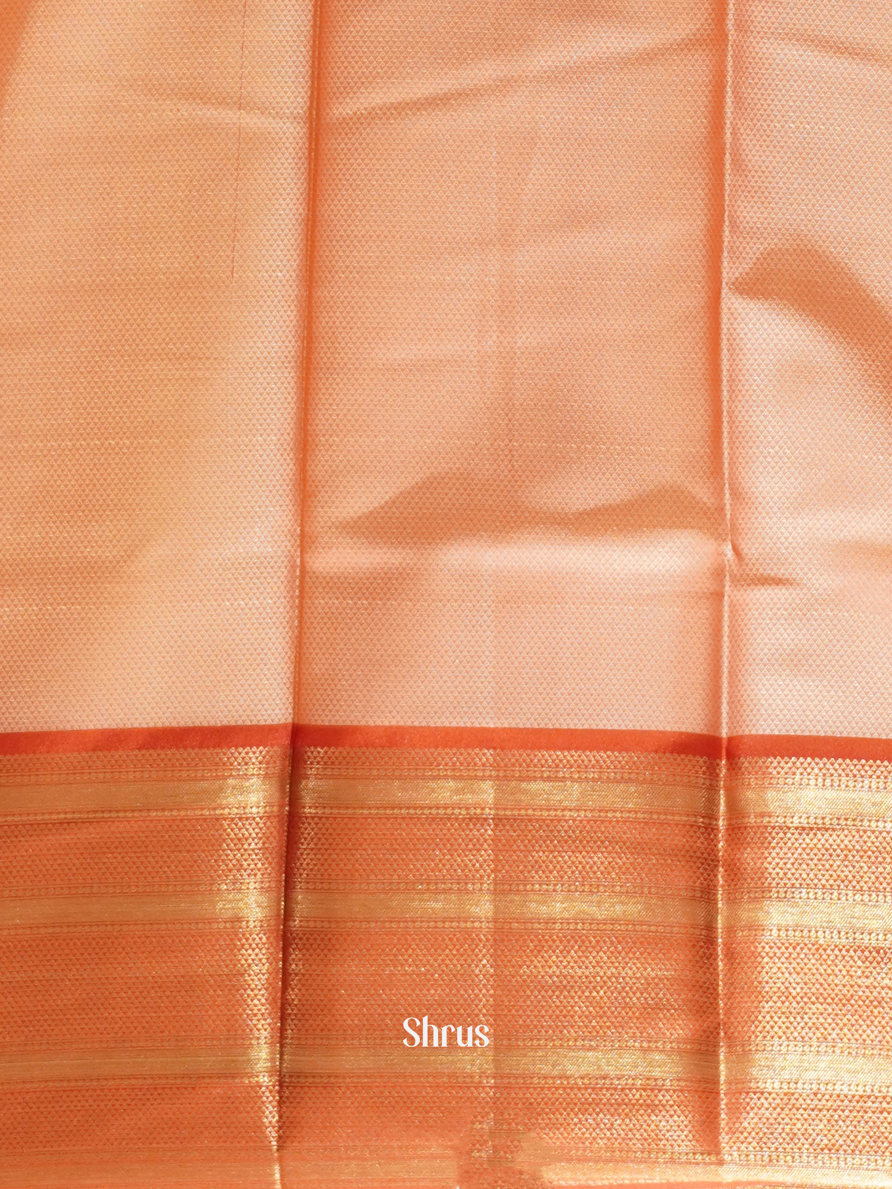 Cream & Red - Tanchoi Semi Silk Saree - Shop on ShrusEternity.com