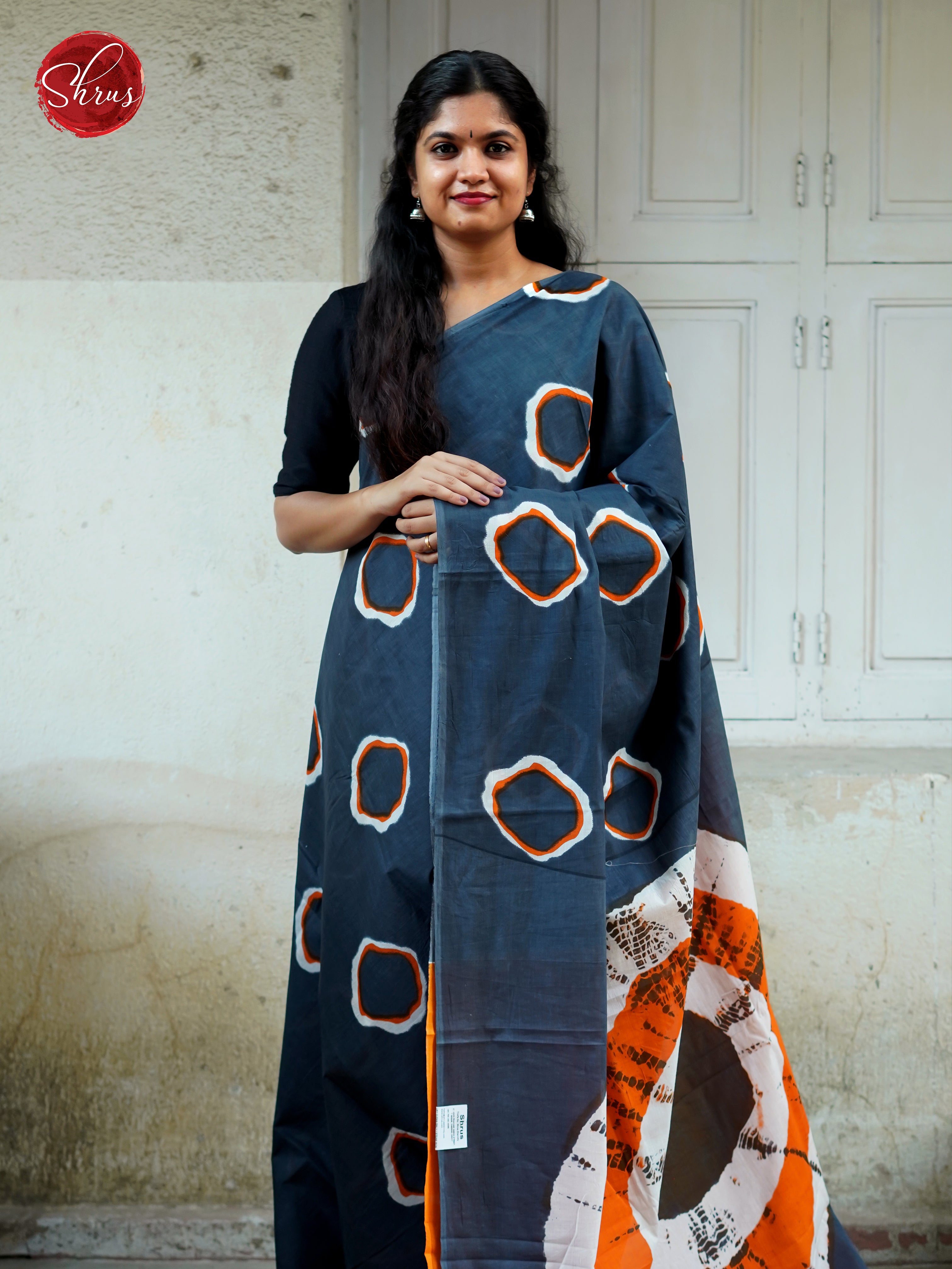 Blue & Orange - Jaipur cotton - Shop on ShrusEternity.com