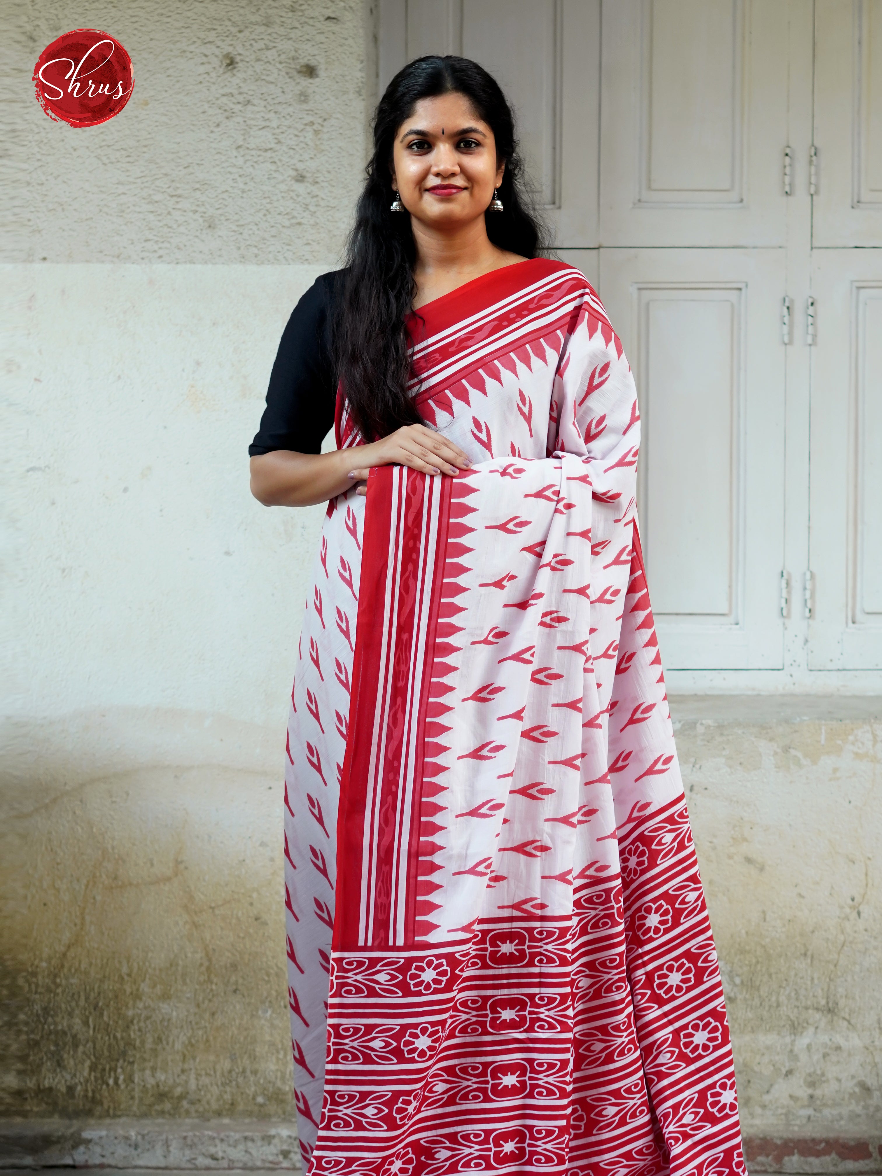 White & Red - Jaipur cotton