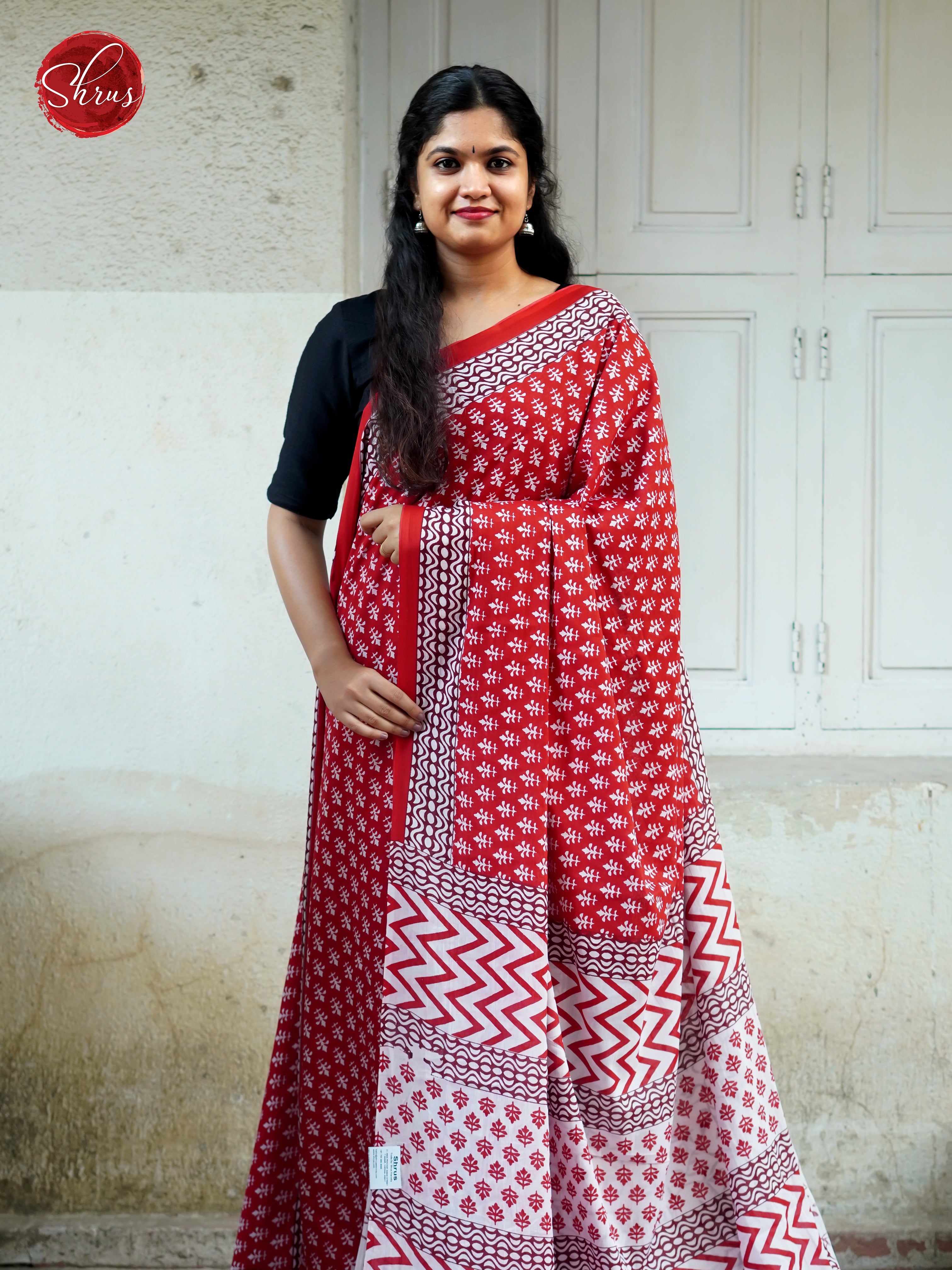 Red & White- Jaipur cotton
