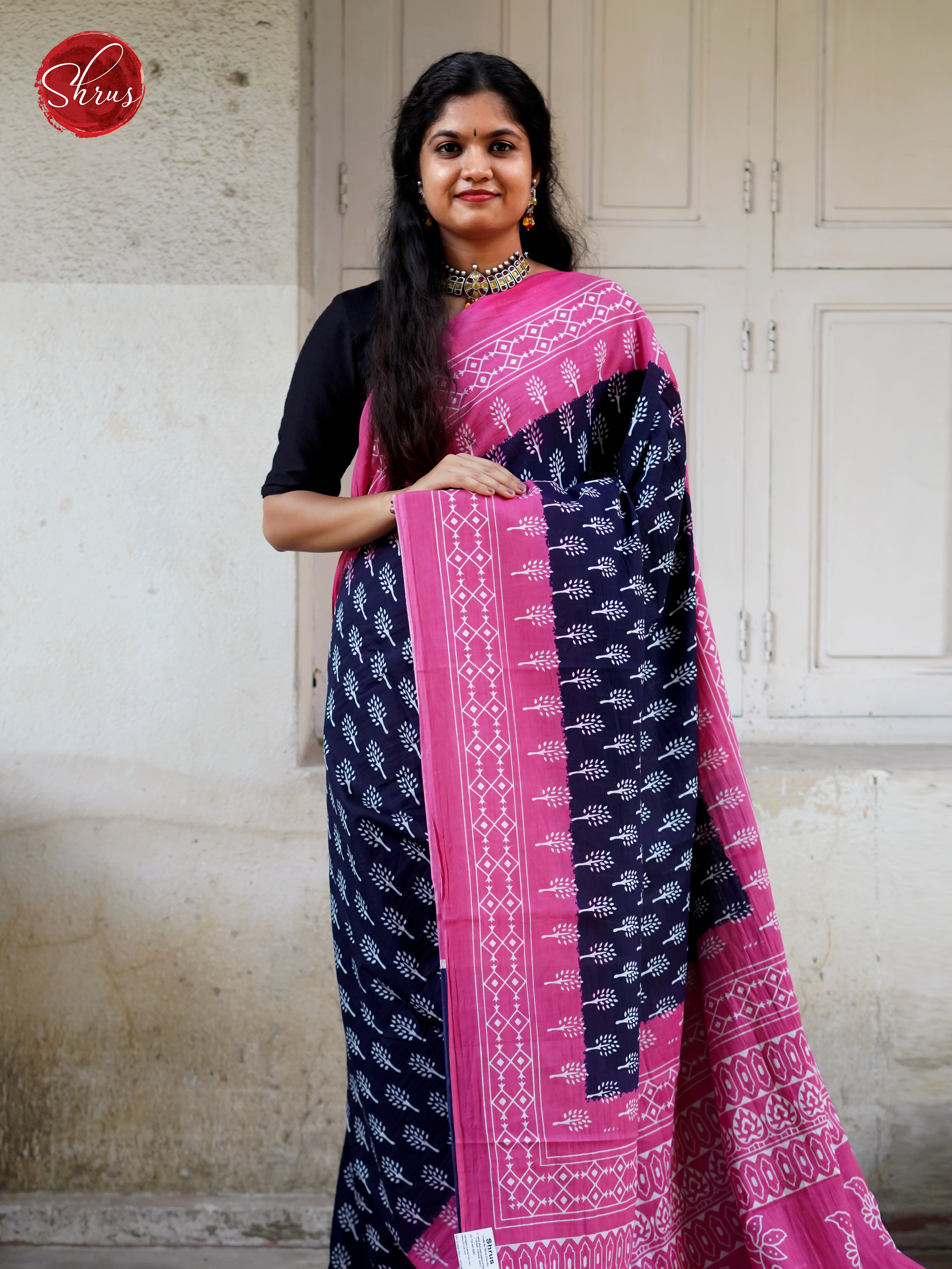 Blue & Pink - Jaipur cotton - Shop on ShrusEternity.com