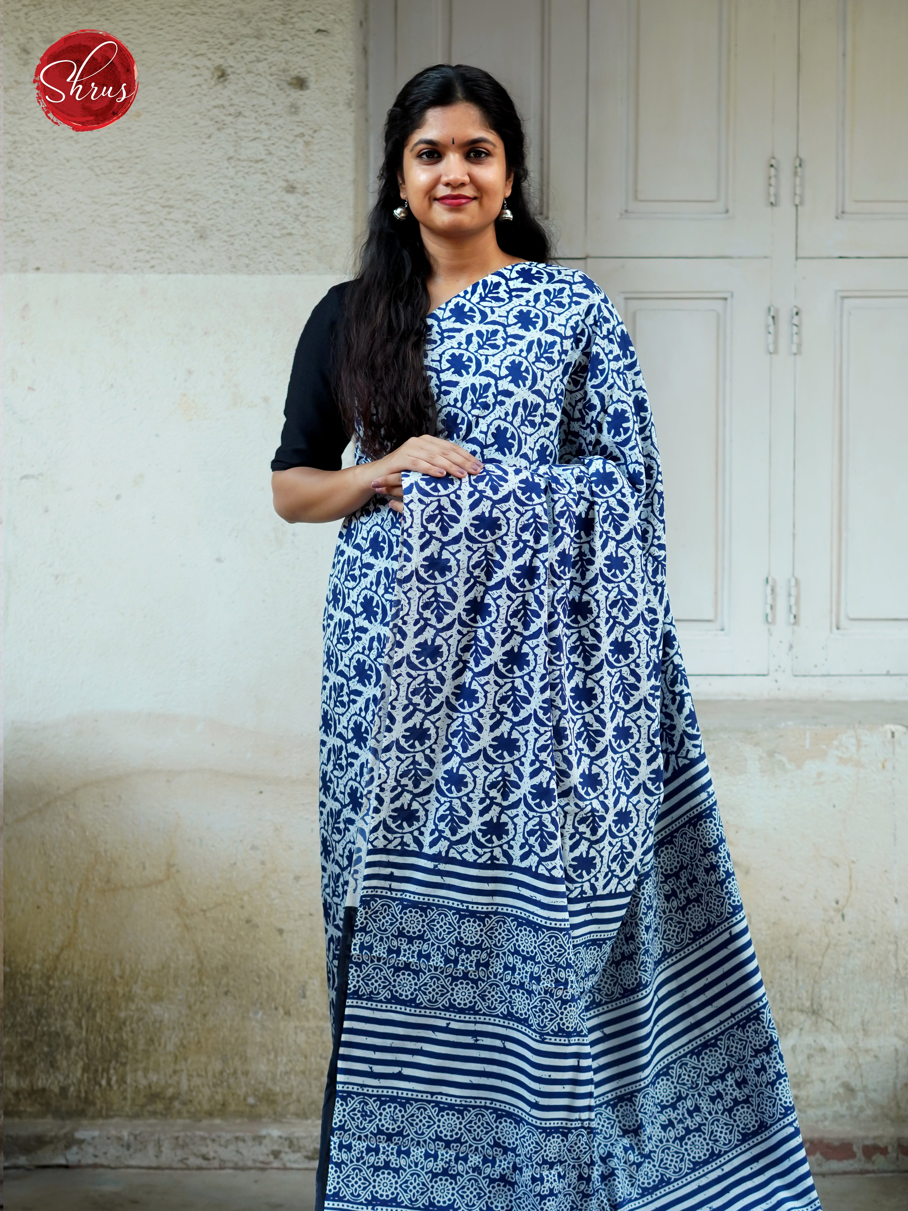 Blue & Black - Jaipur cotton - Shop on ShrusEternity.com