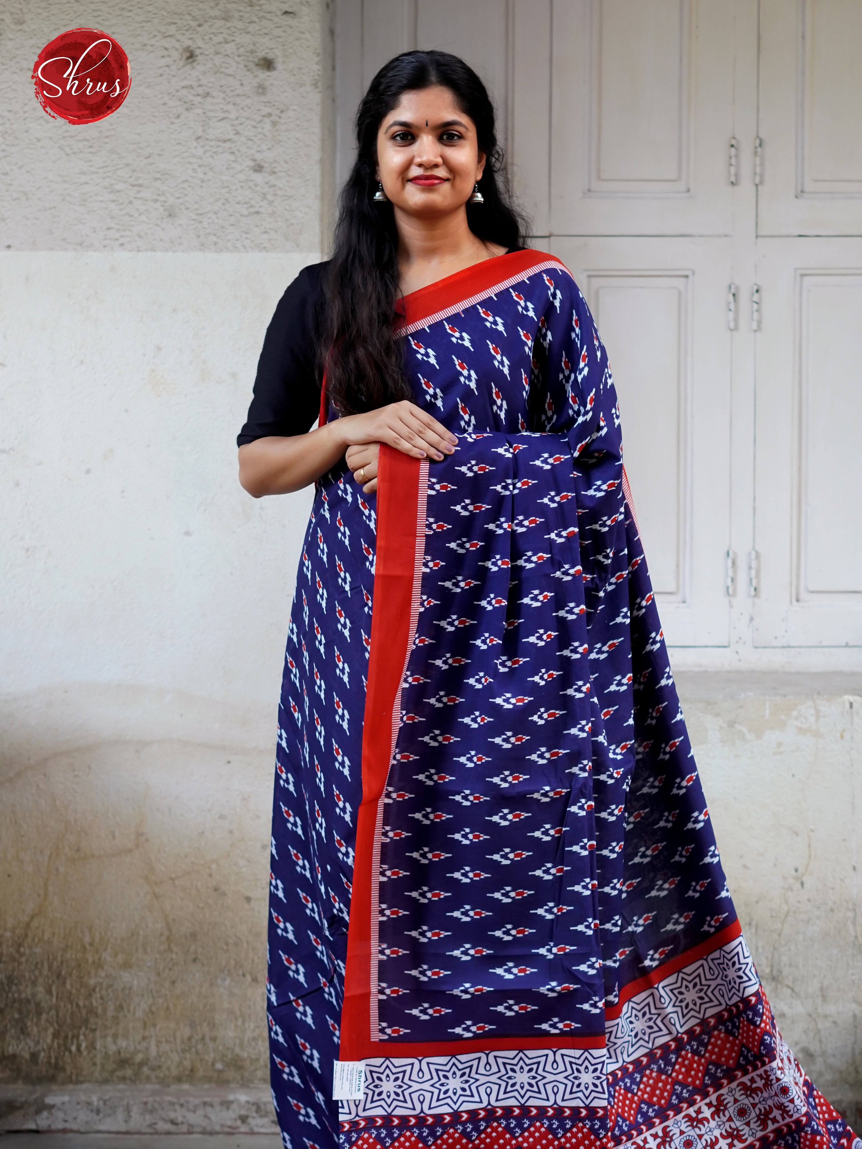 Blue & Red - Jaipur cotton - Shop on ShrusEternity.com