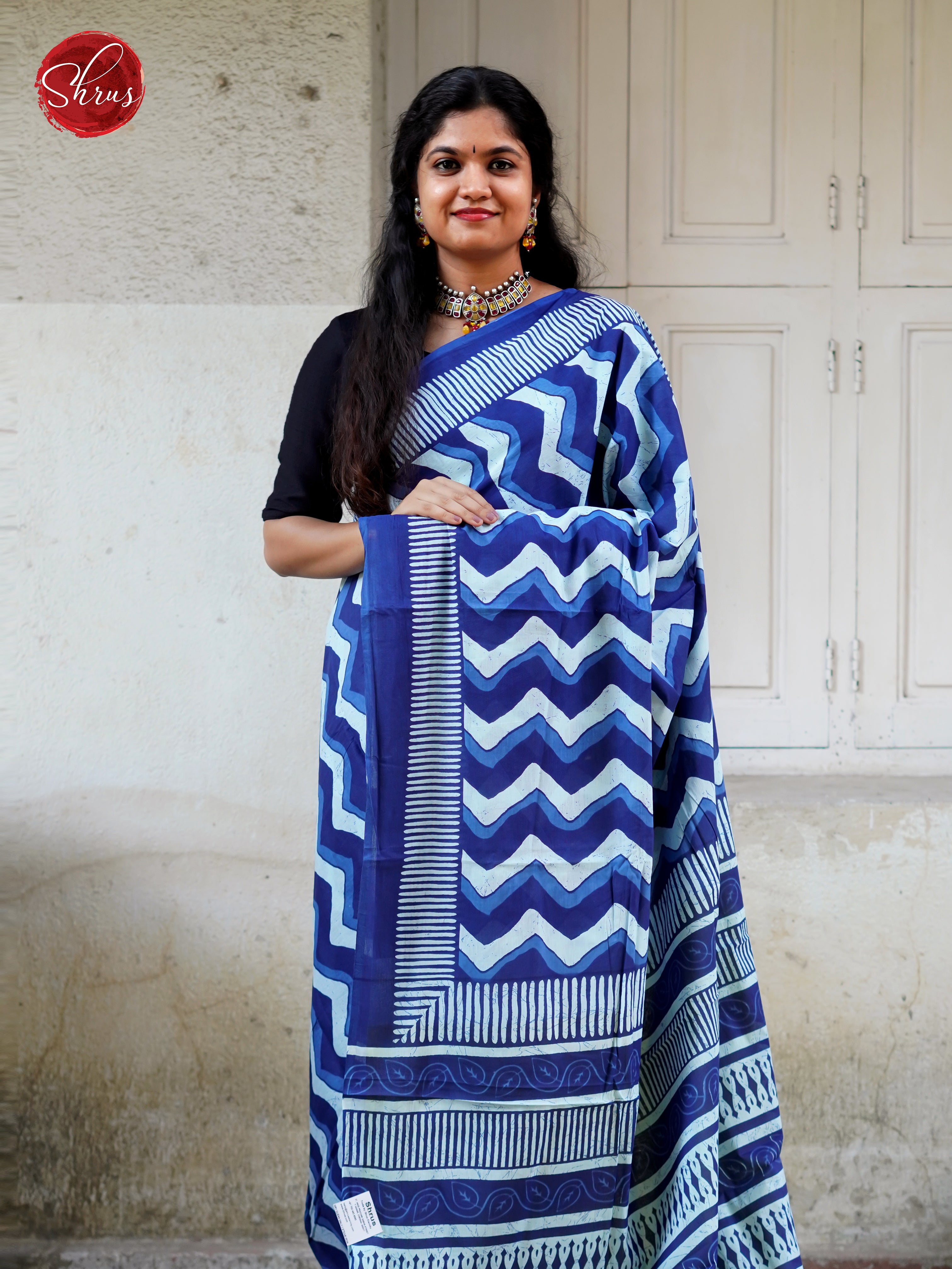 Blue & Yellow- Jaipur cotton - Shop on ShrusEternity.com