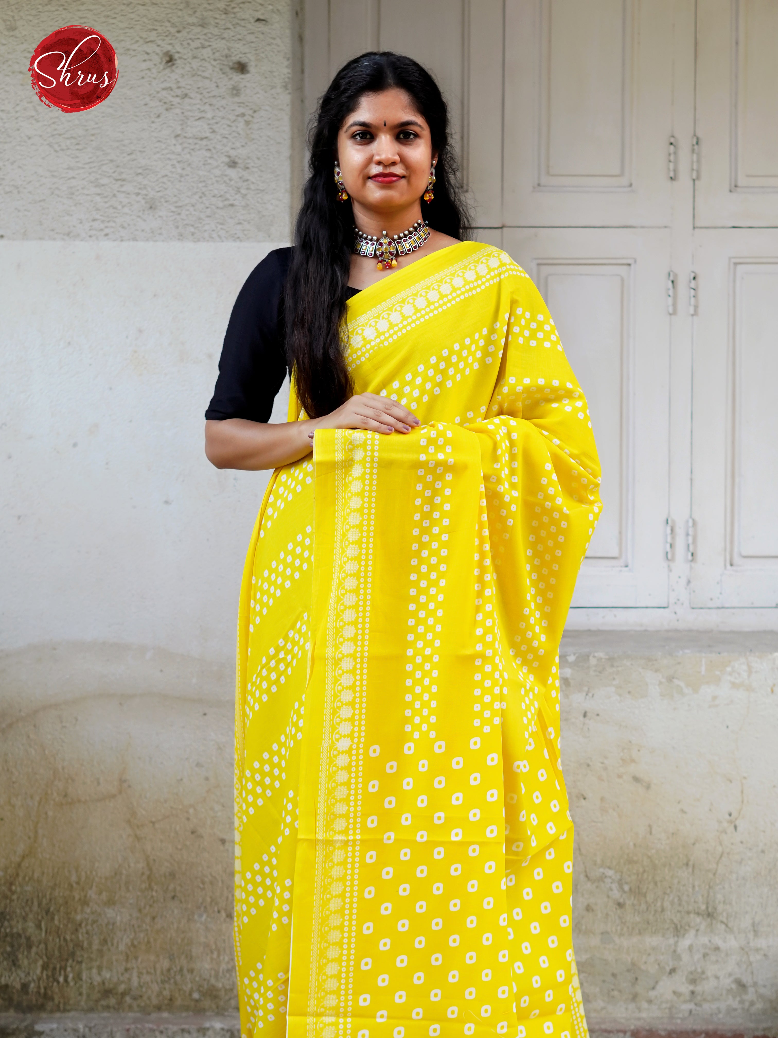 Yellow& Cream - Jaipur cotton