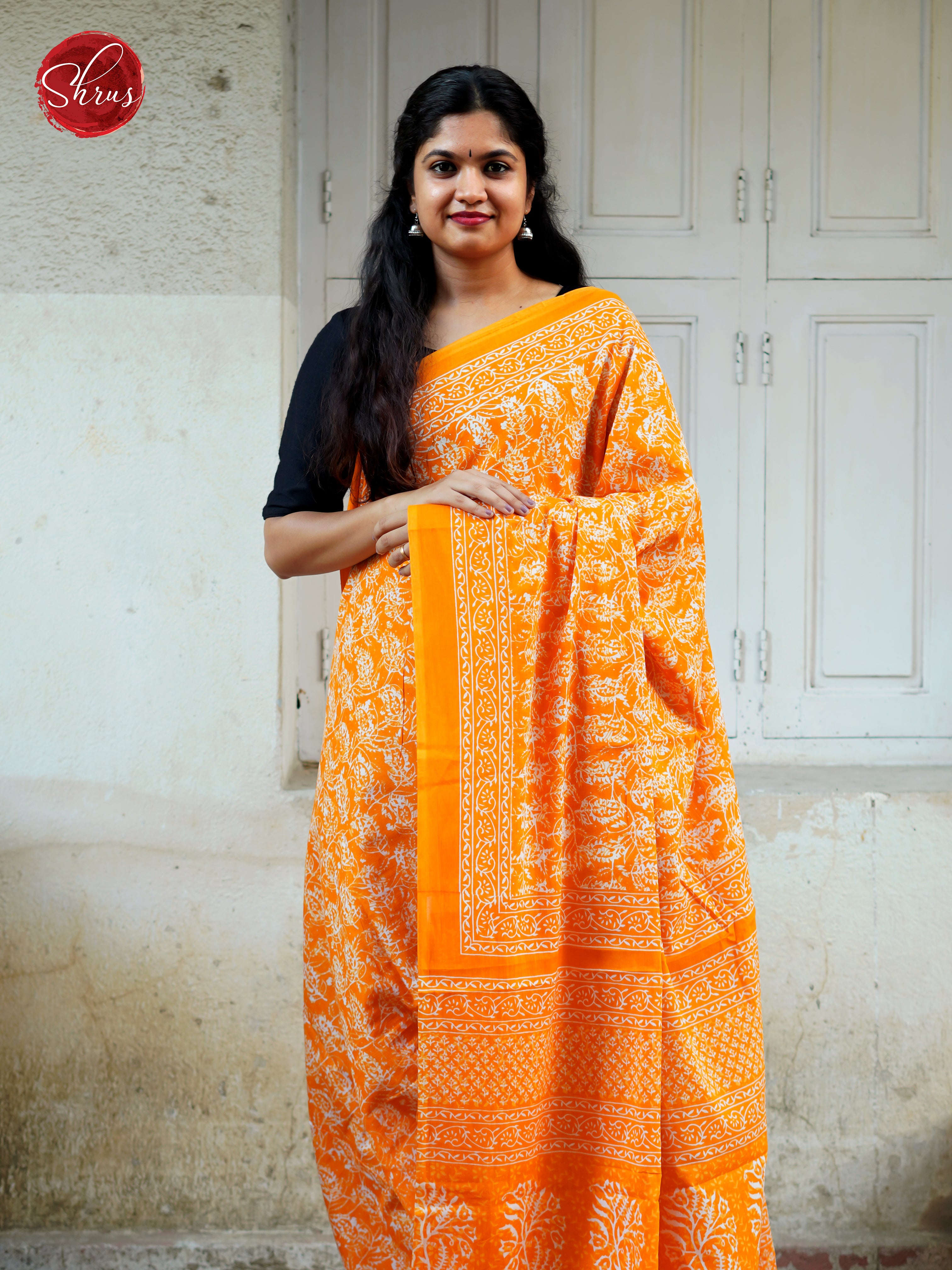Orange(Single Tone)- Jaipur cotton
