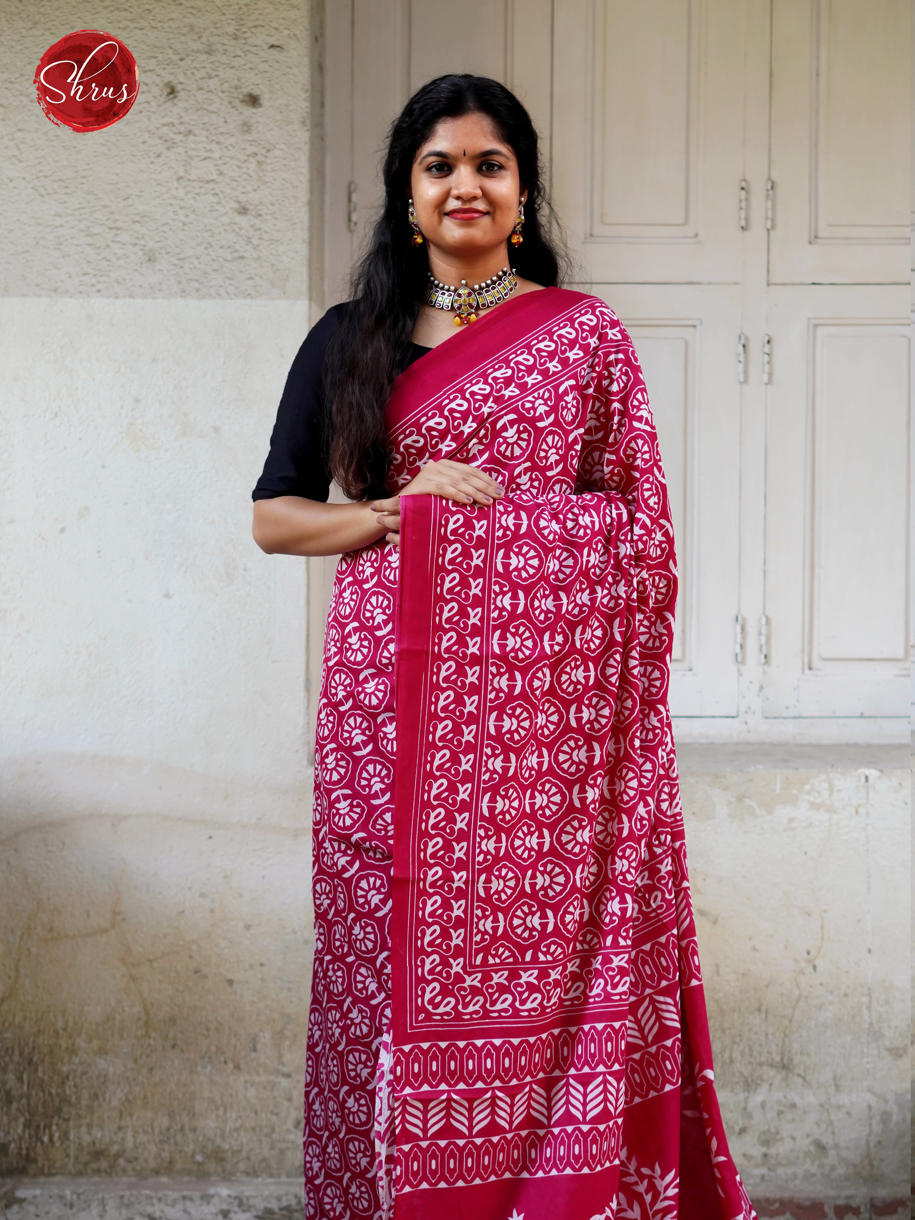 Pink & Cream- Jaipur cotton - Shop on ShrusEternity.com