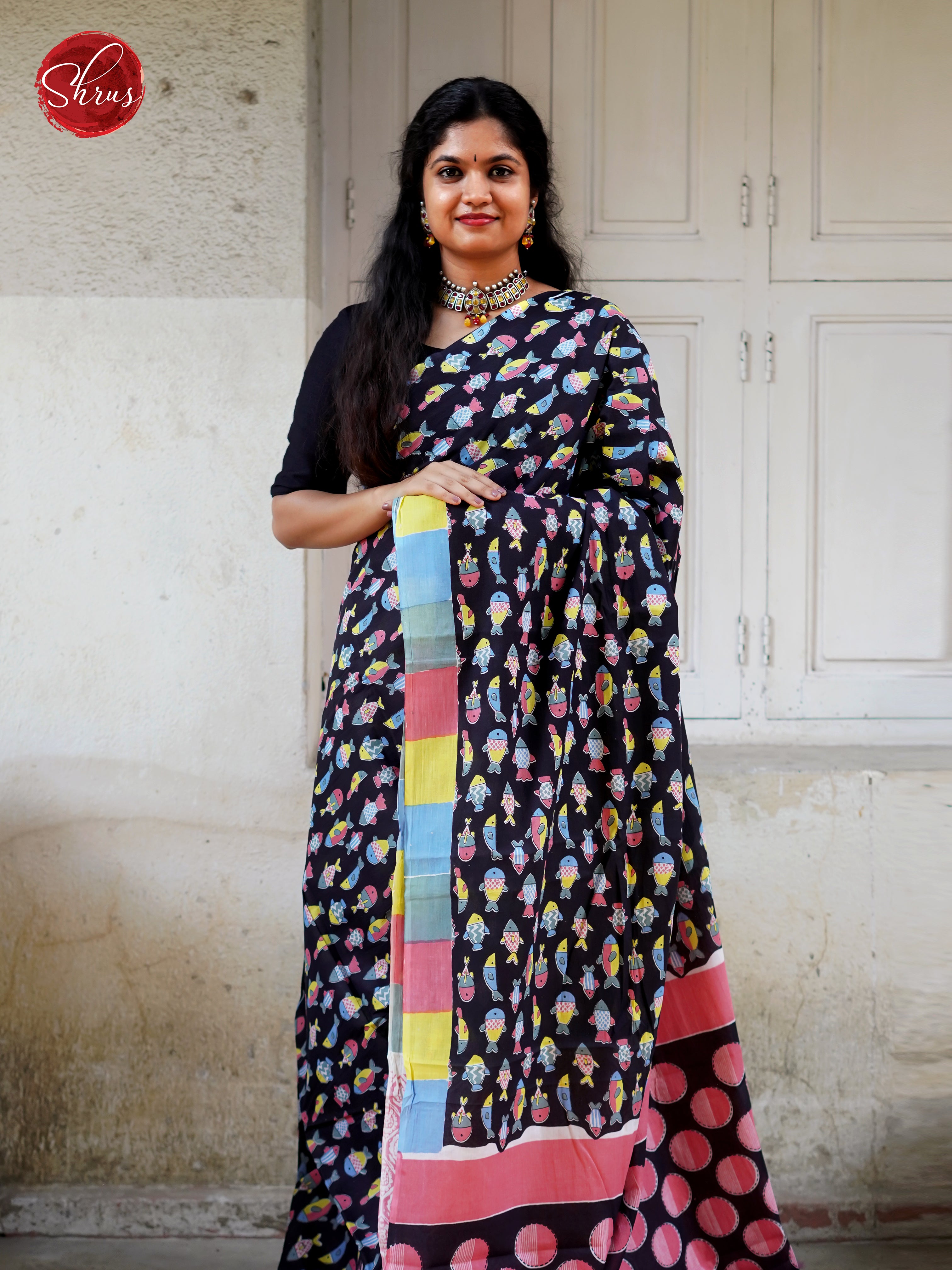 Black & Pink- Jaipur cotton - Shop on ShrusEternity.com