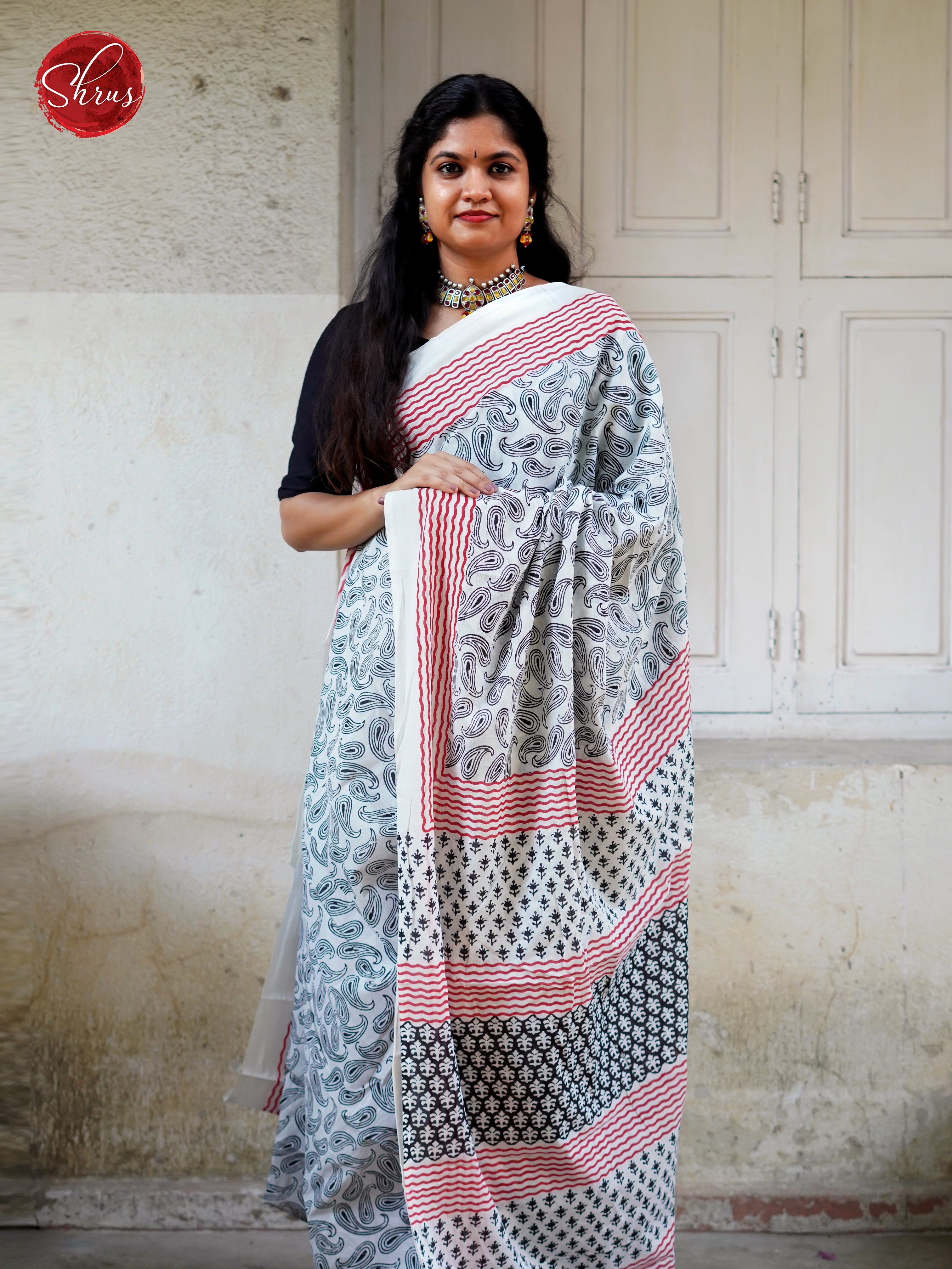 White & Black - Jaipur cotton - Shop on ShrusEternity.com