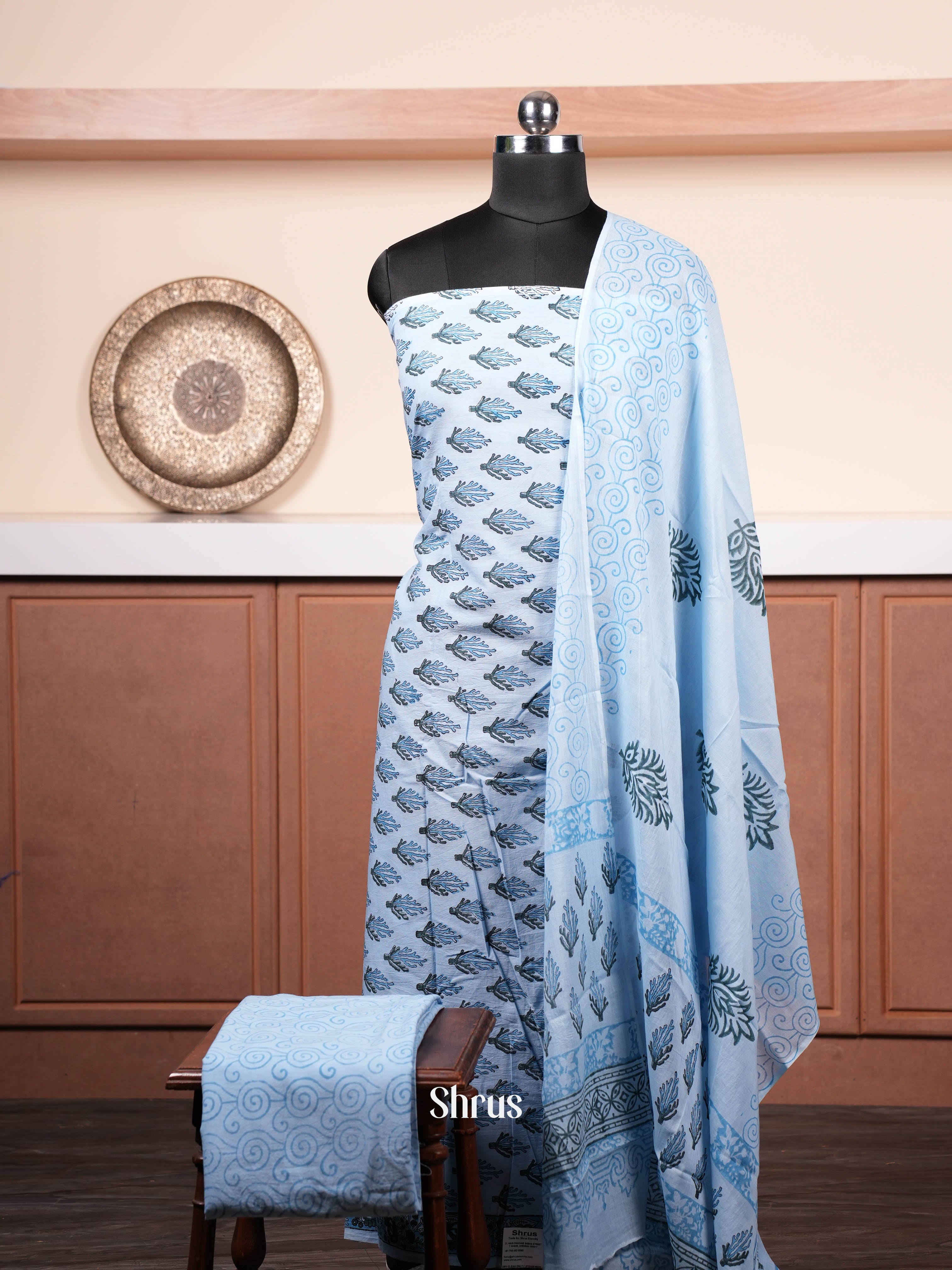 Light Blue - Cotton salwar - Shop on ShrusEternity.com
