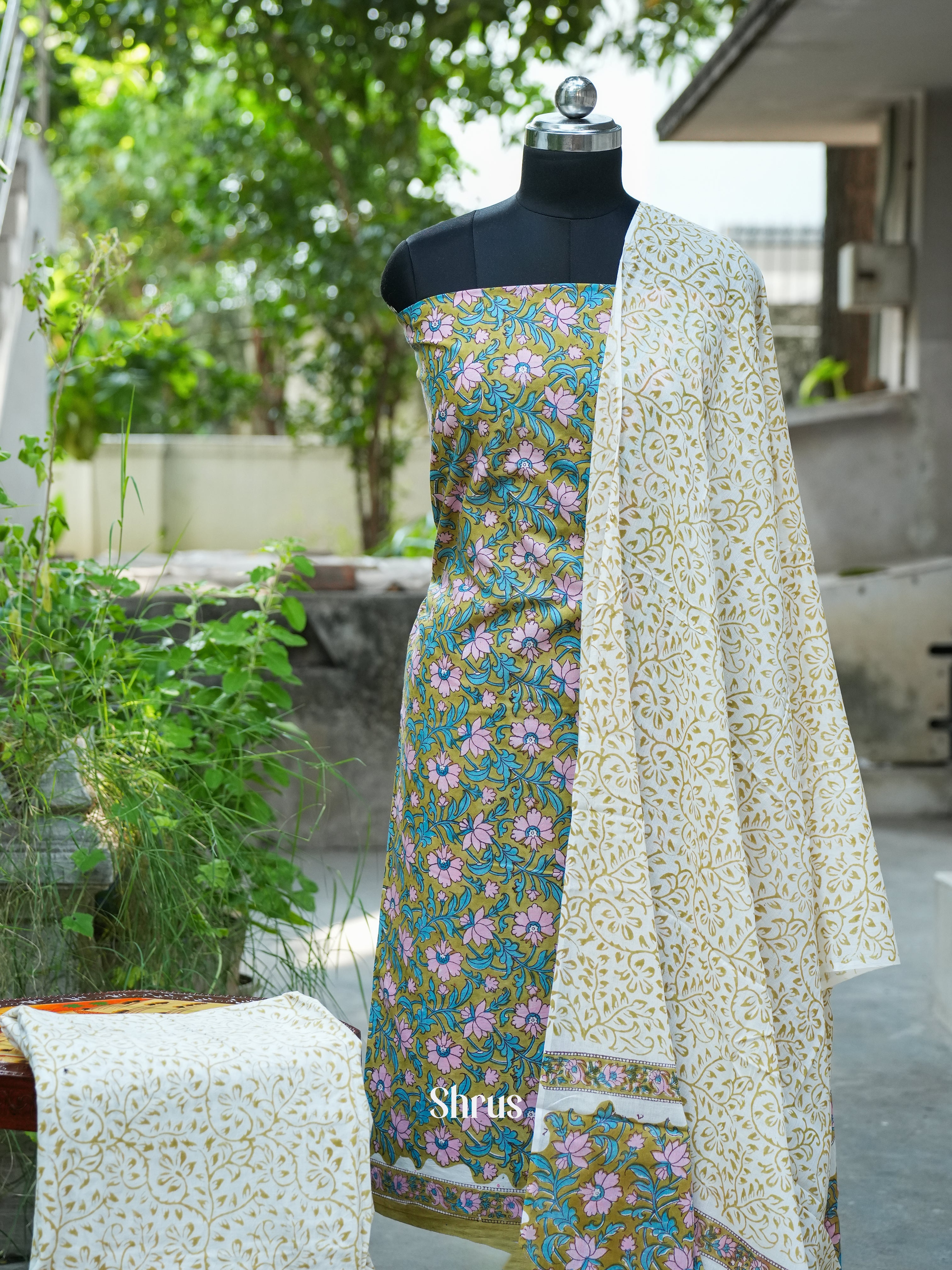 CDS16144 -Cotton salwar - Shop on ShrusEternity.com