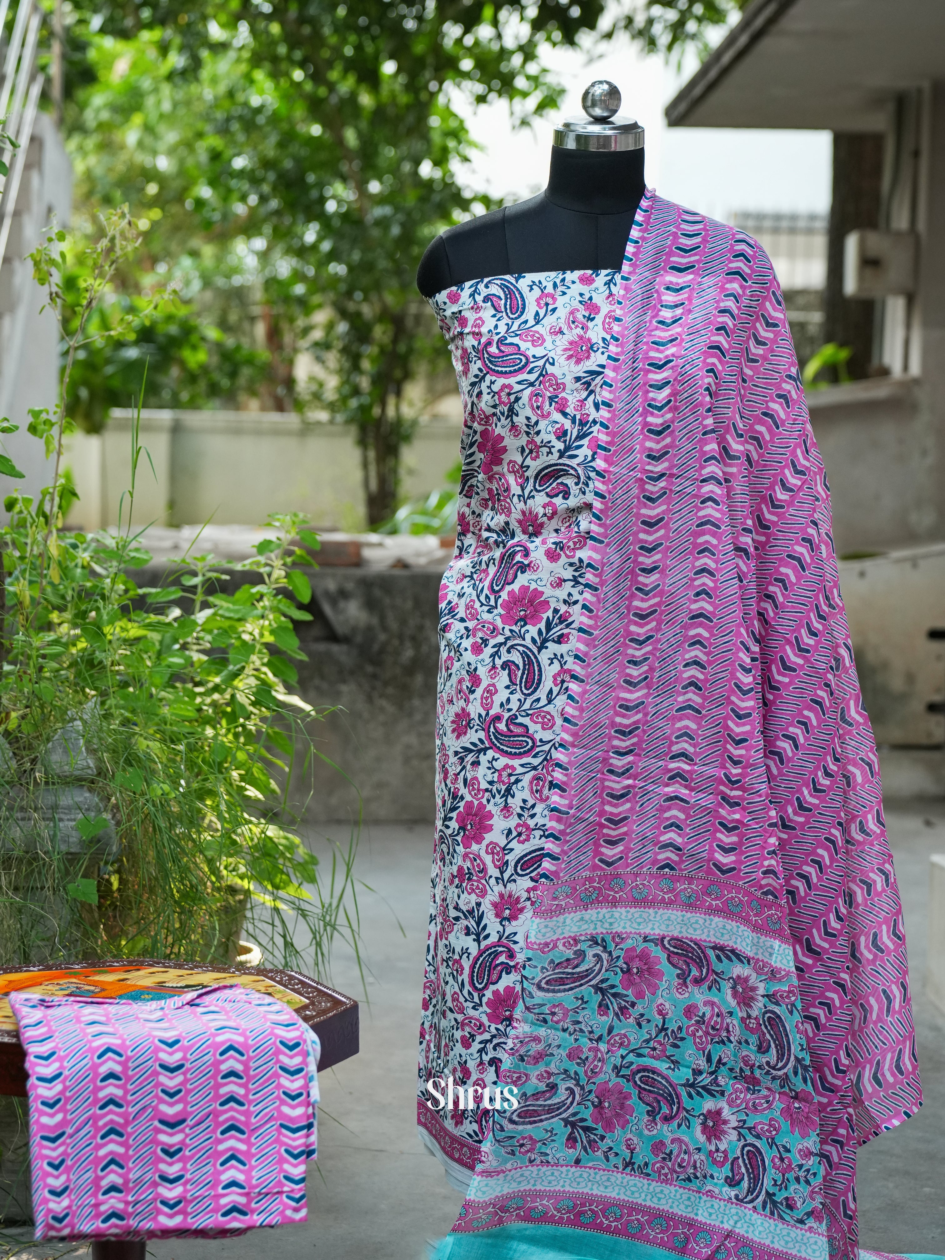 Pink - Cotton salwar - Shop on ShrusEternity.com