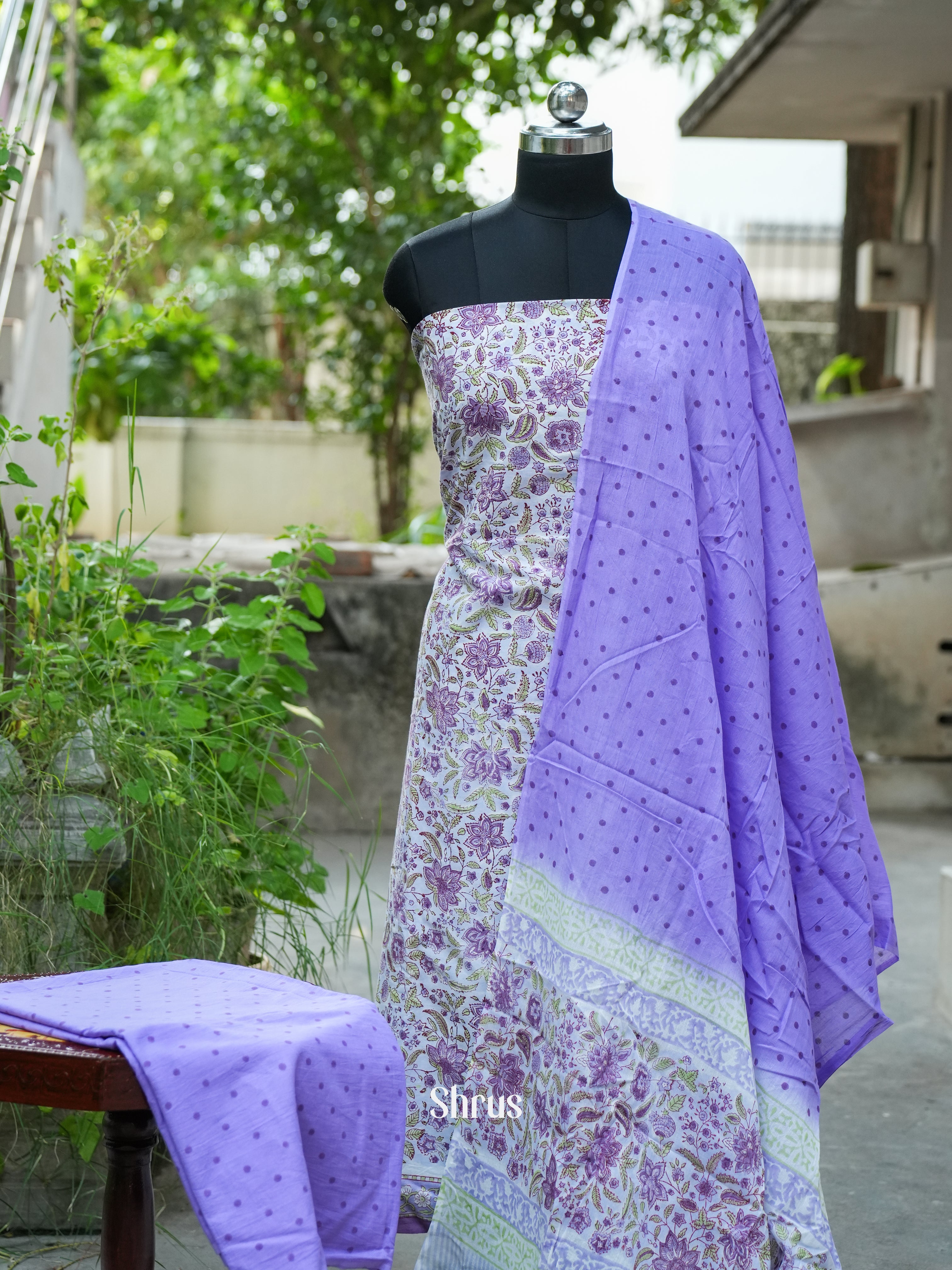 Purple - Cotton salwar - Shop on ShrusEternity.com