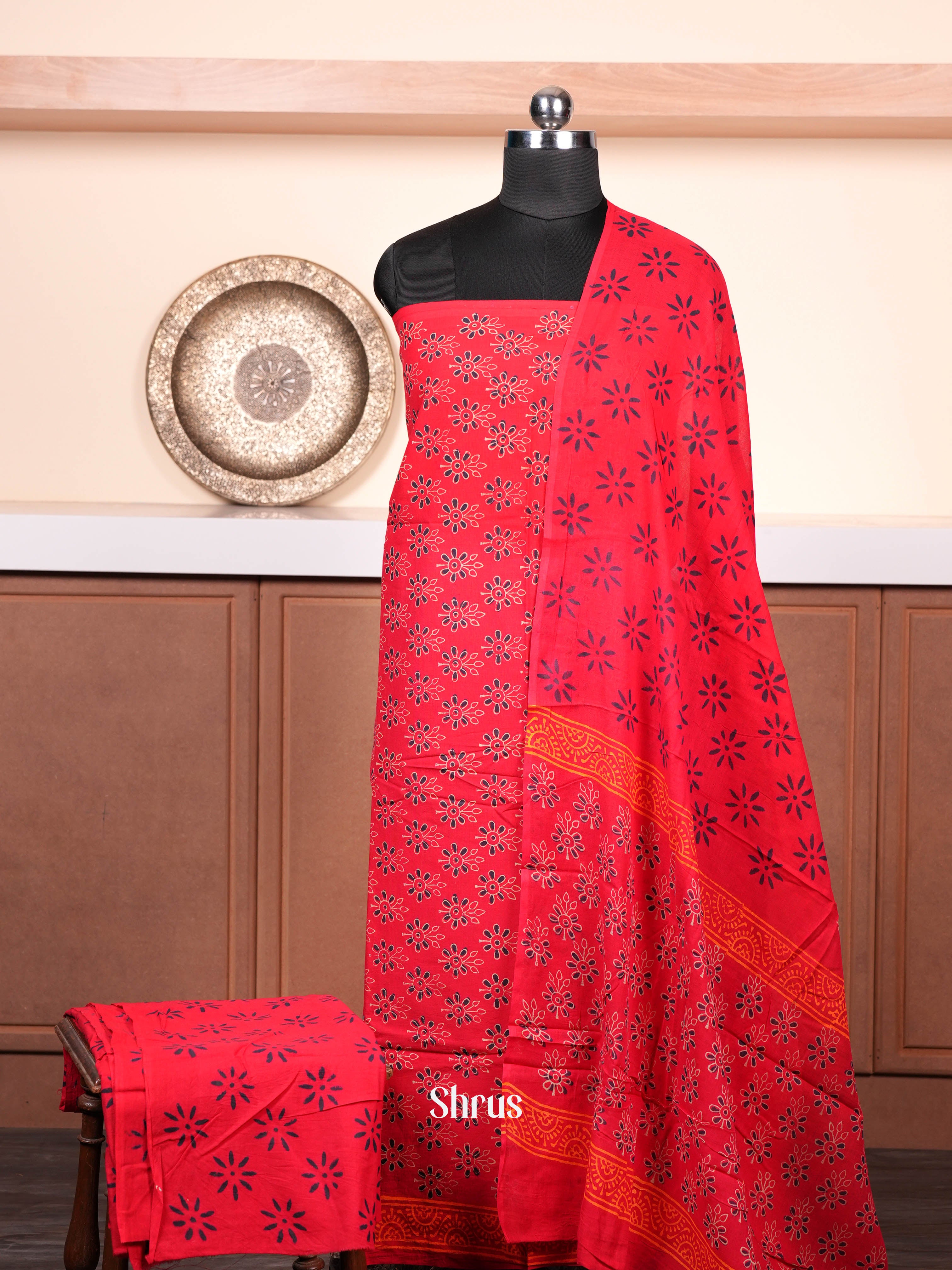 Red - Cotton salwar - Shop on ShrusEternity.com