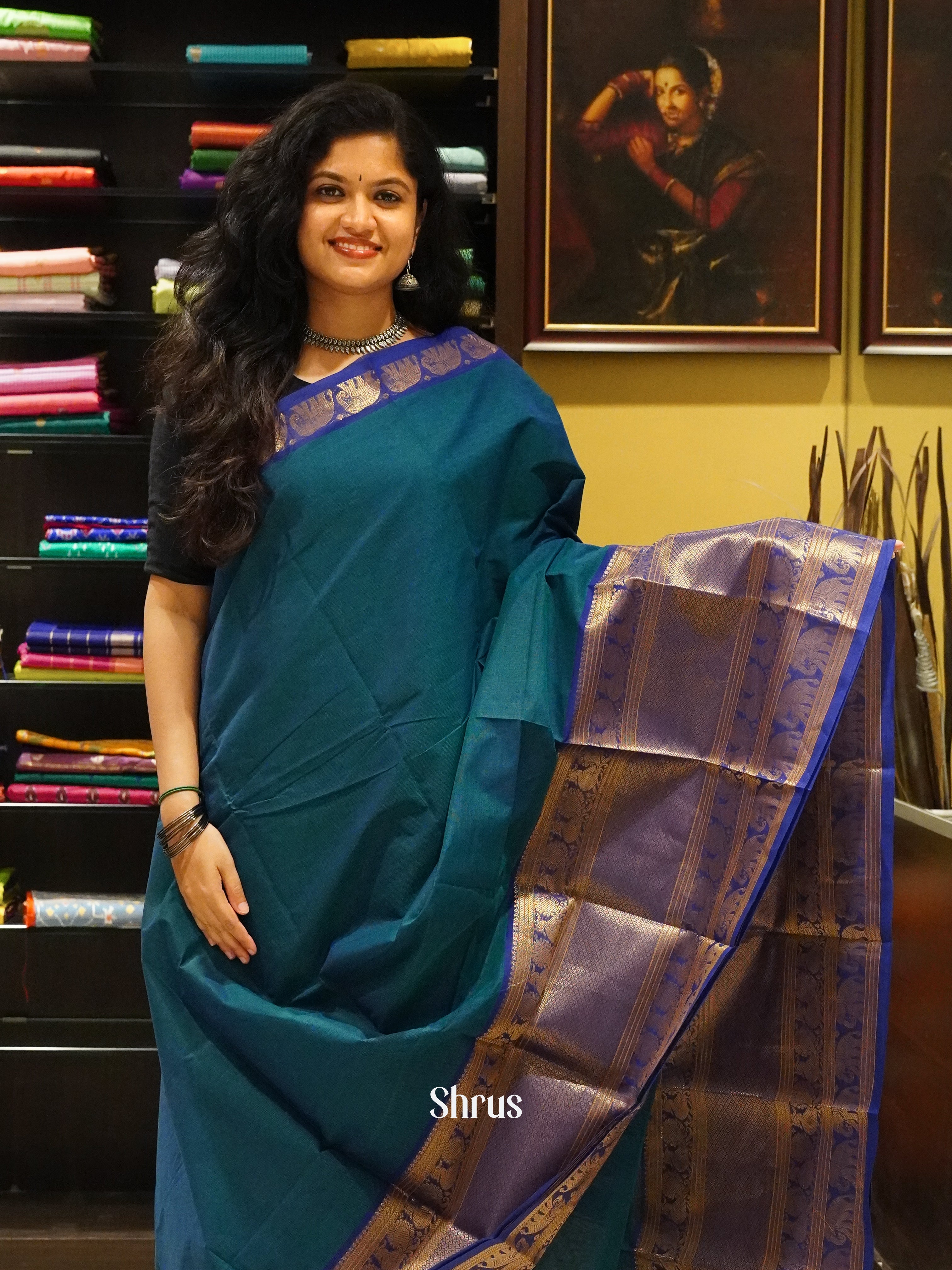 CDS16176 - Narayanpet Cotton Saree - Shop on ShrusEternity.com
