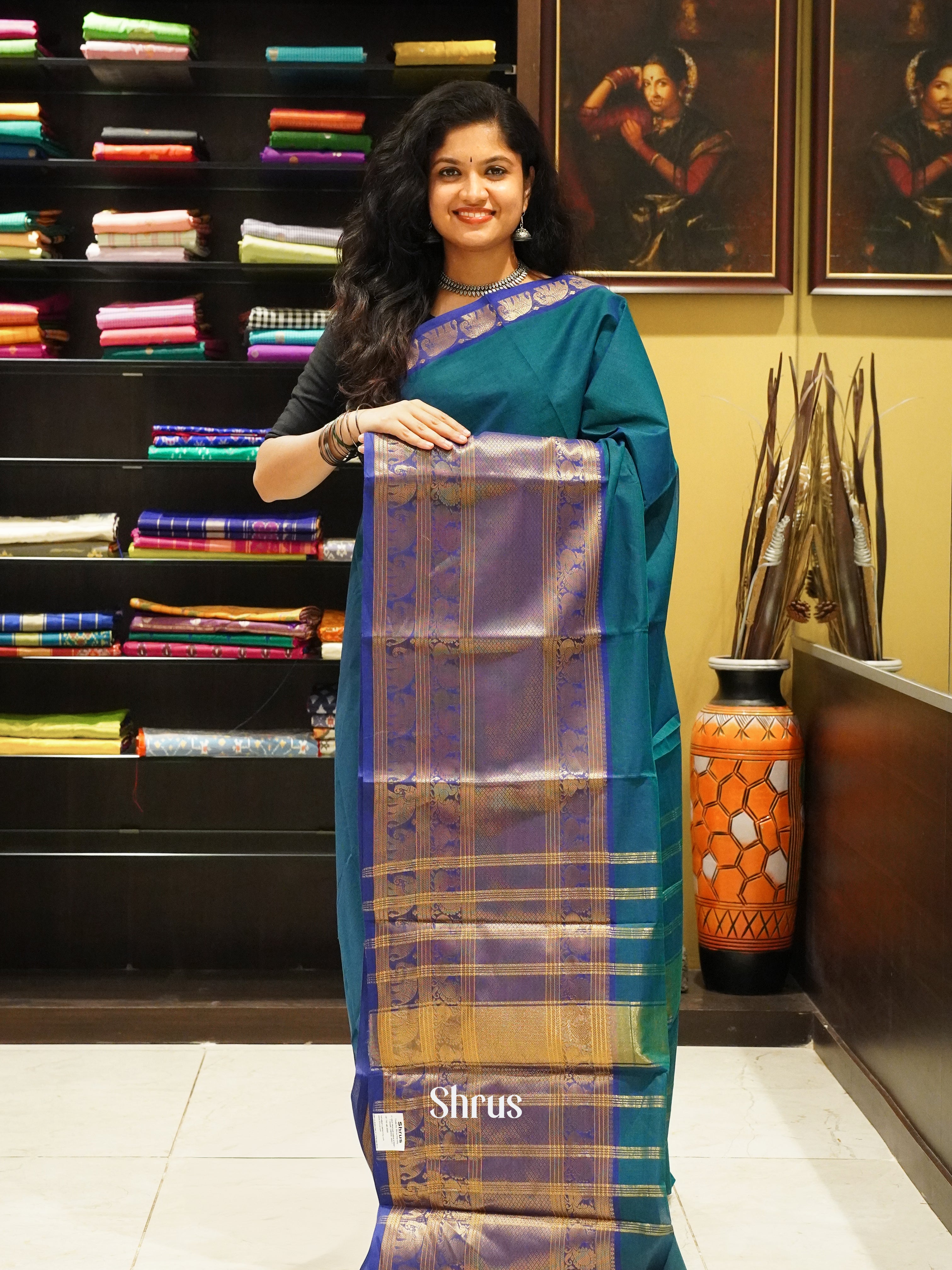 CDS16176 - Narayanpet Cotton Saree - Shop on ShrusEternity.com