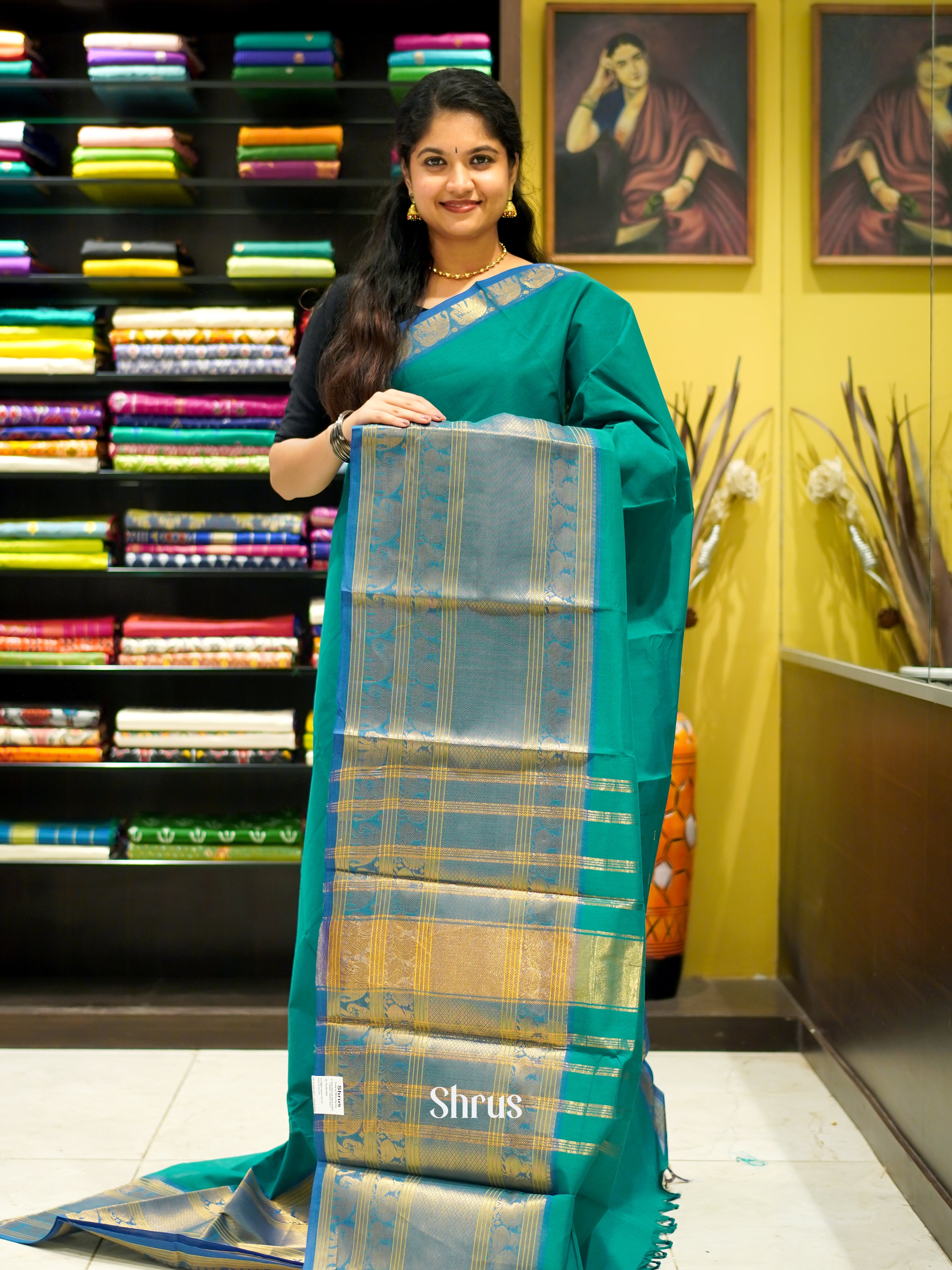 Green - Narayanpet Cotton - Shop on ShrusEternity.com