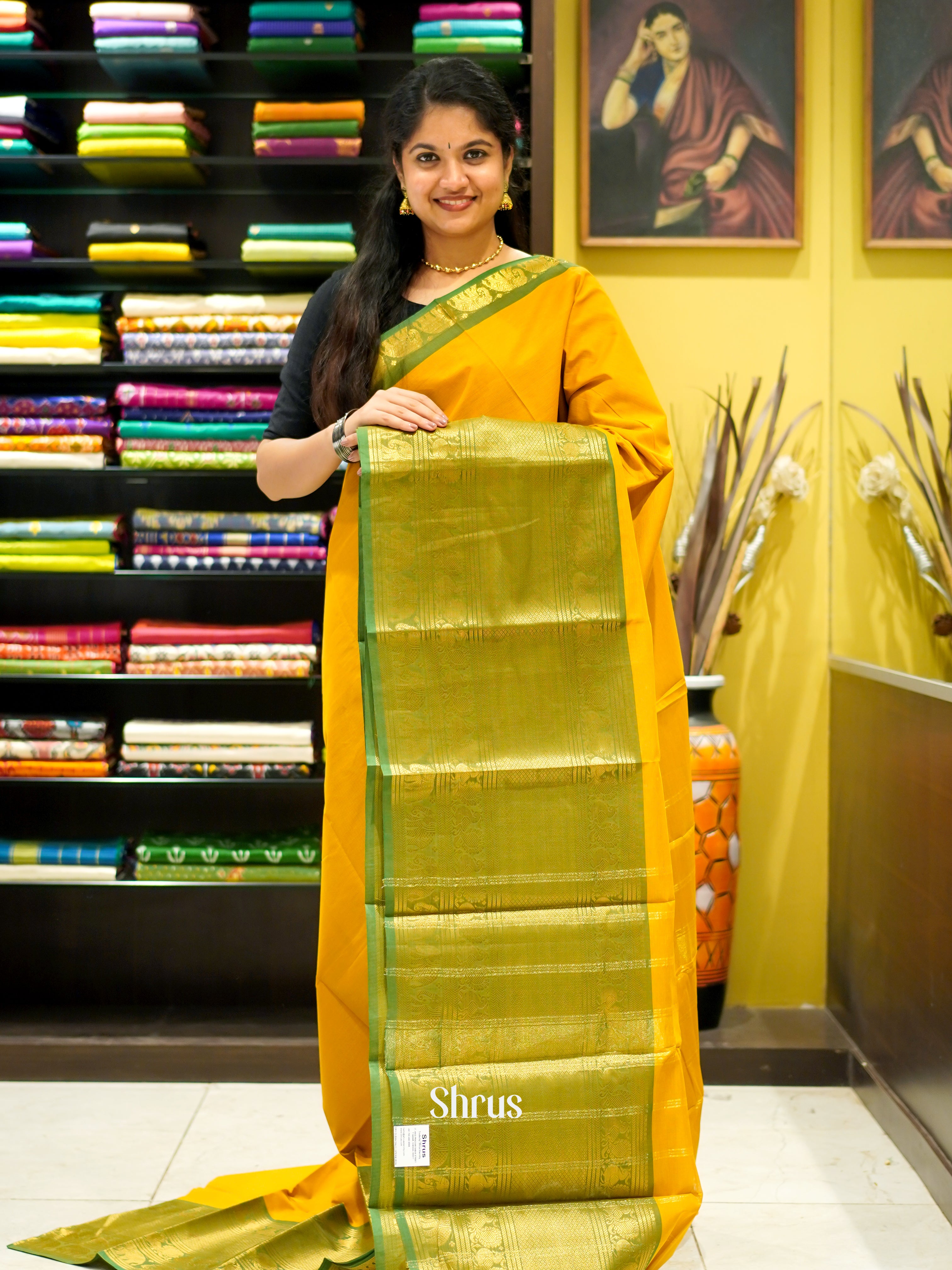 Mustard & Green - Narayanpet Cotton - Shop on ShrusEternity.com