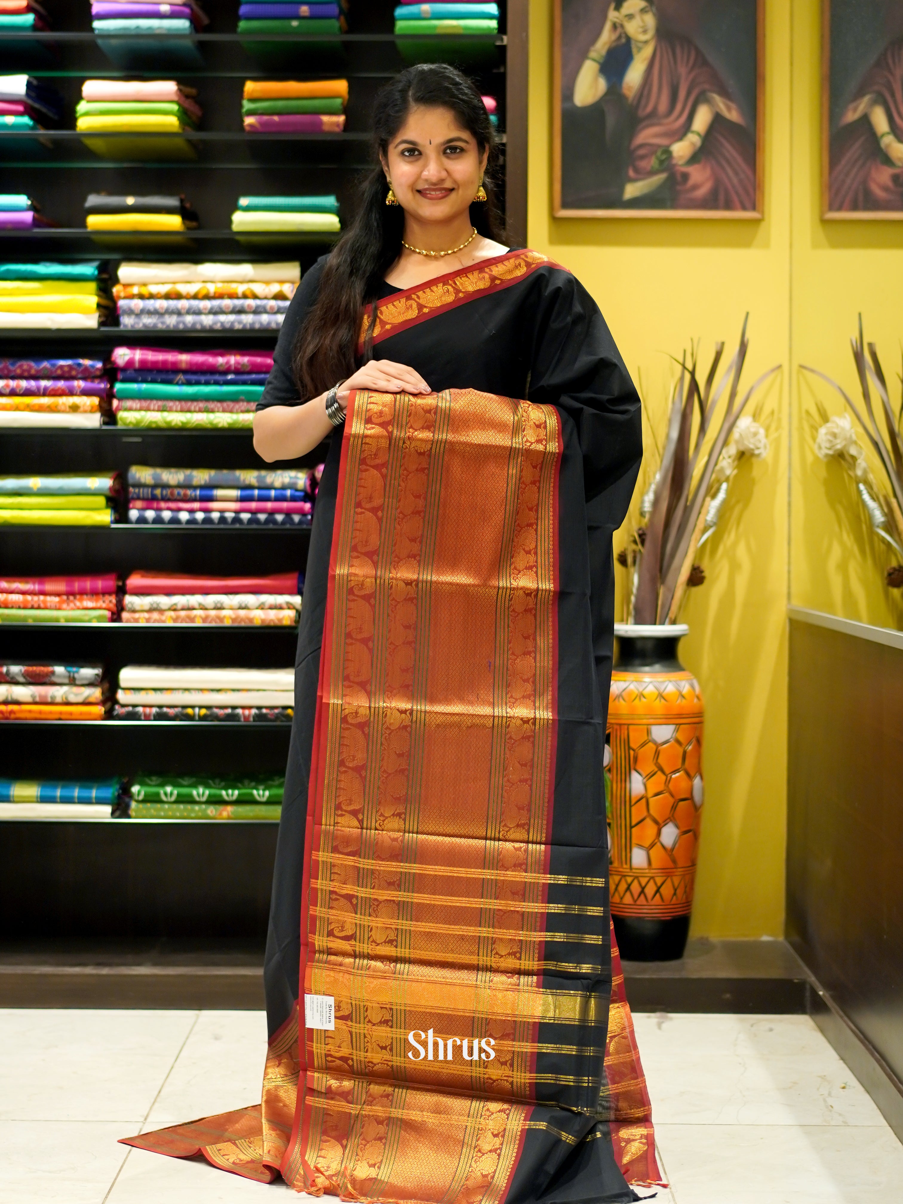 Black & Red - Narayanpet Cotton - Shop on ShrusEternity.com