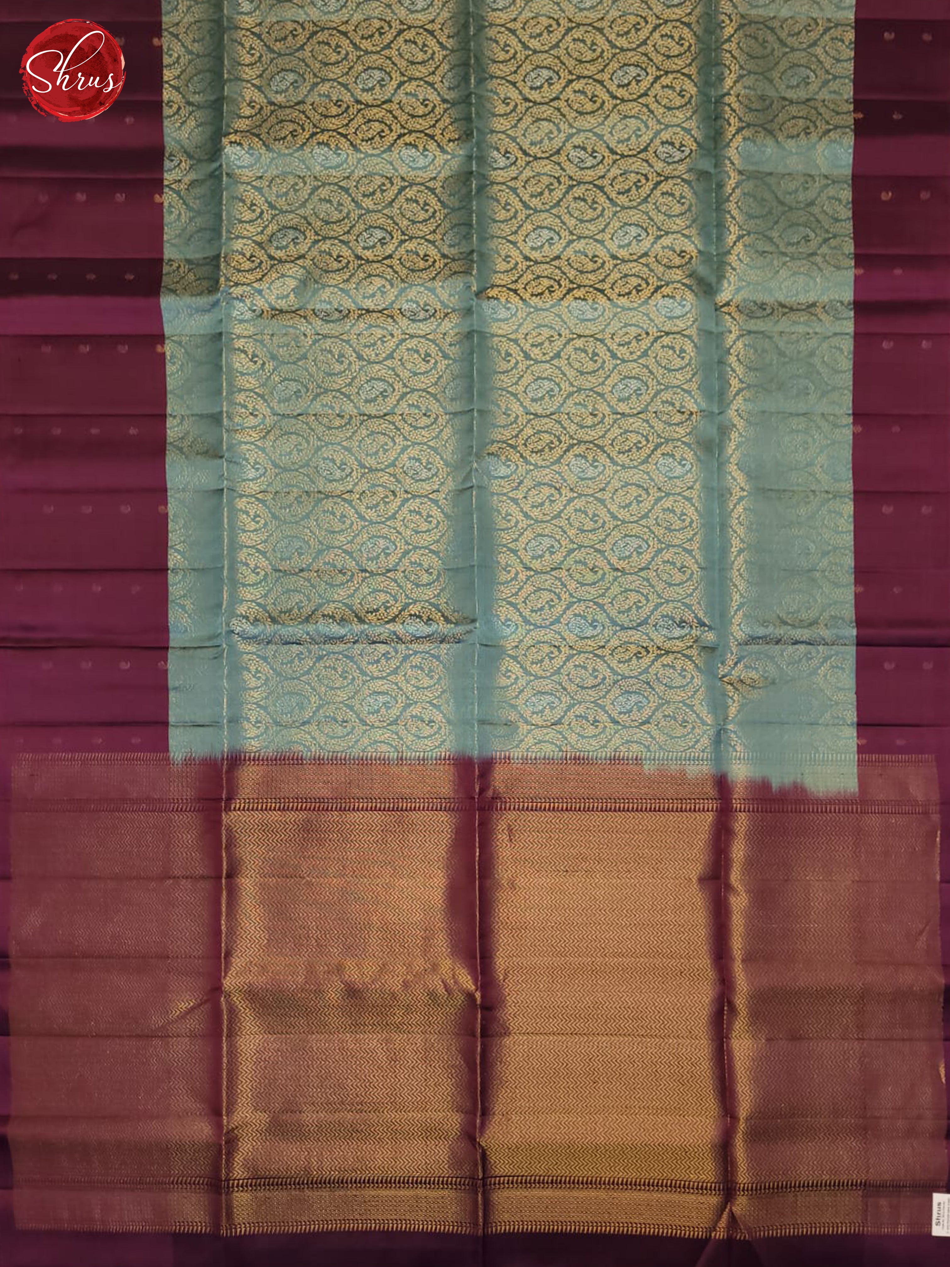 Blue And Wine - Soft Silk Saree - Shop on ShrusEternity.com