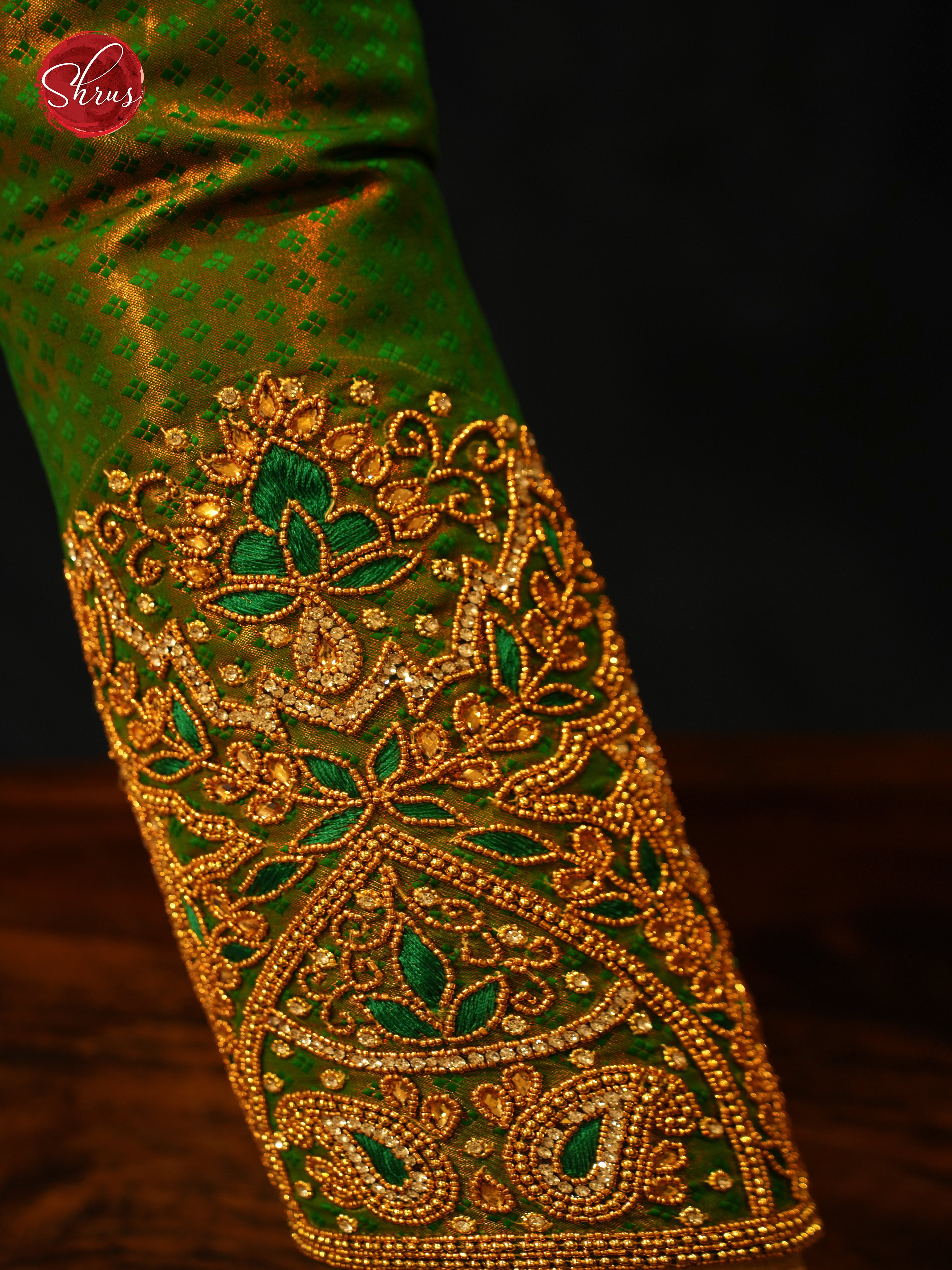Green - Aari Blouse - Shop on ShrusEternity.com