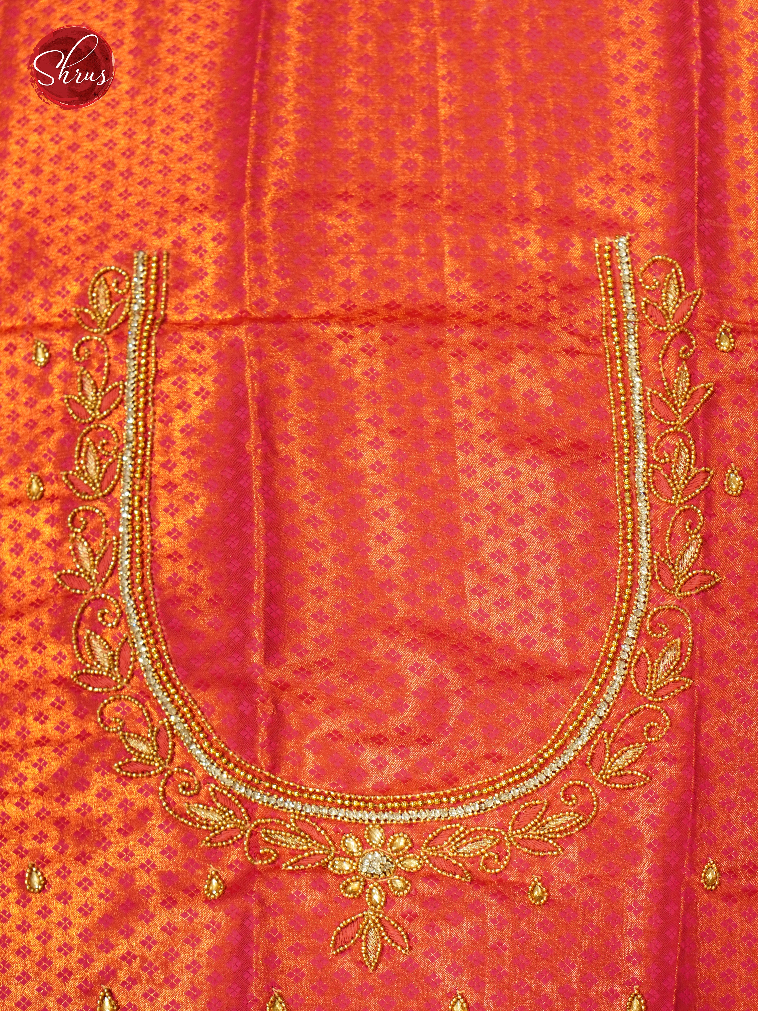 Orangish Pink - Aari Blouse - Shop on ShrusEternity.com