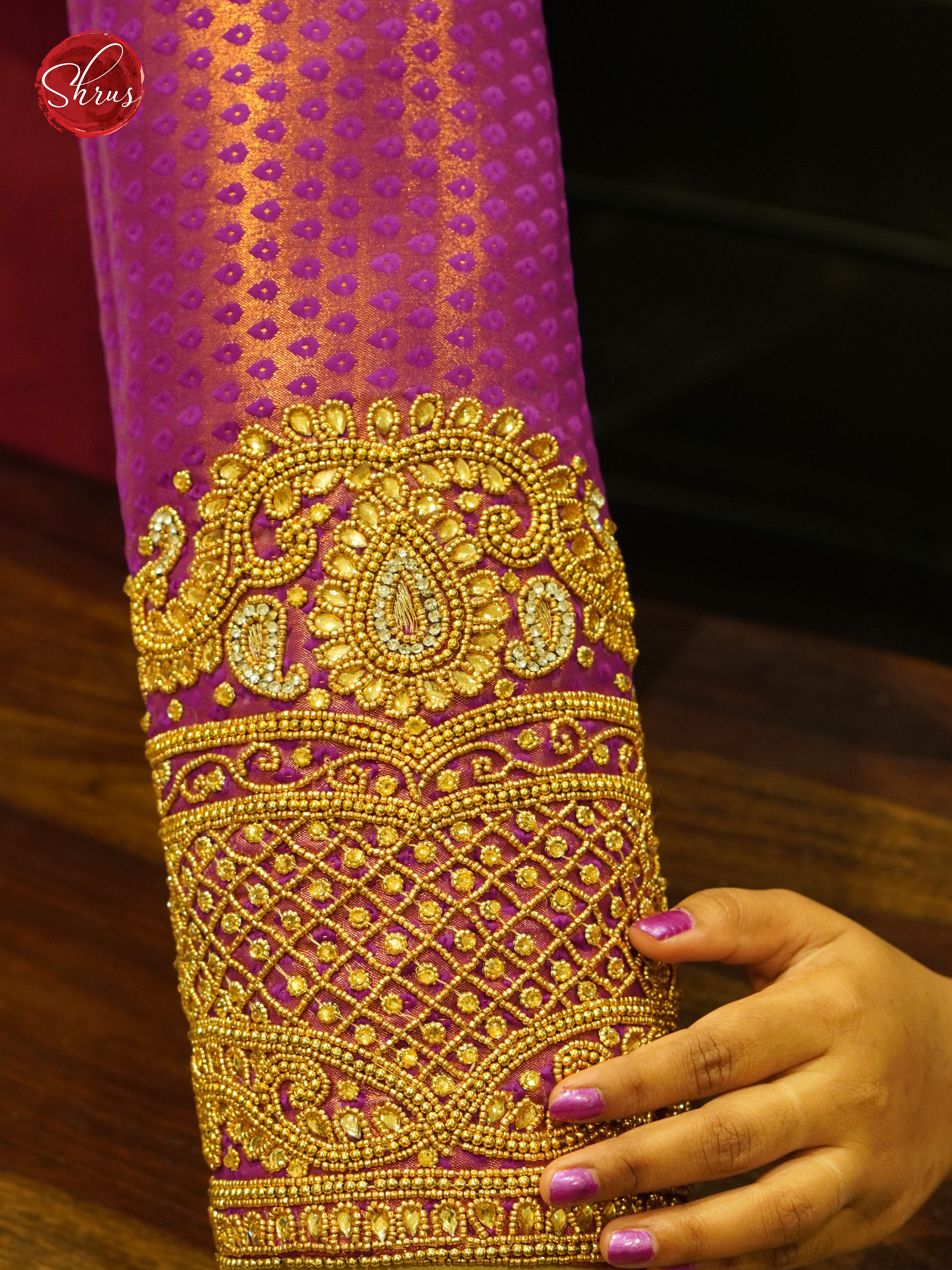 Purplish Pink - Aari Blouse - Shop on ShrusEternity.com