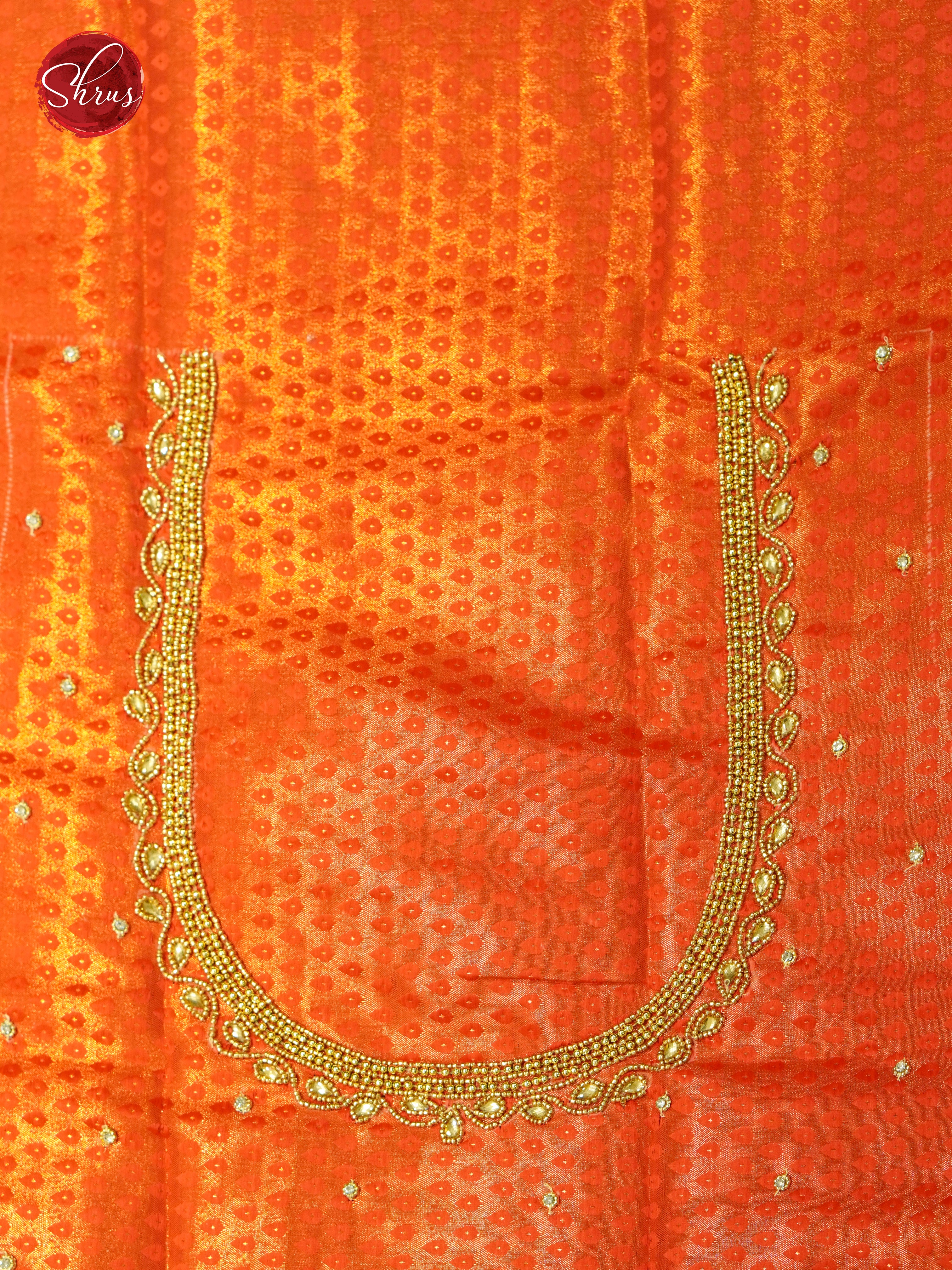 Orange - Aari Blouse - Shop on ShrusEternity.com