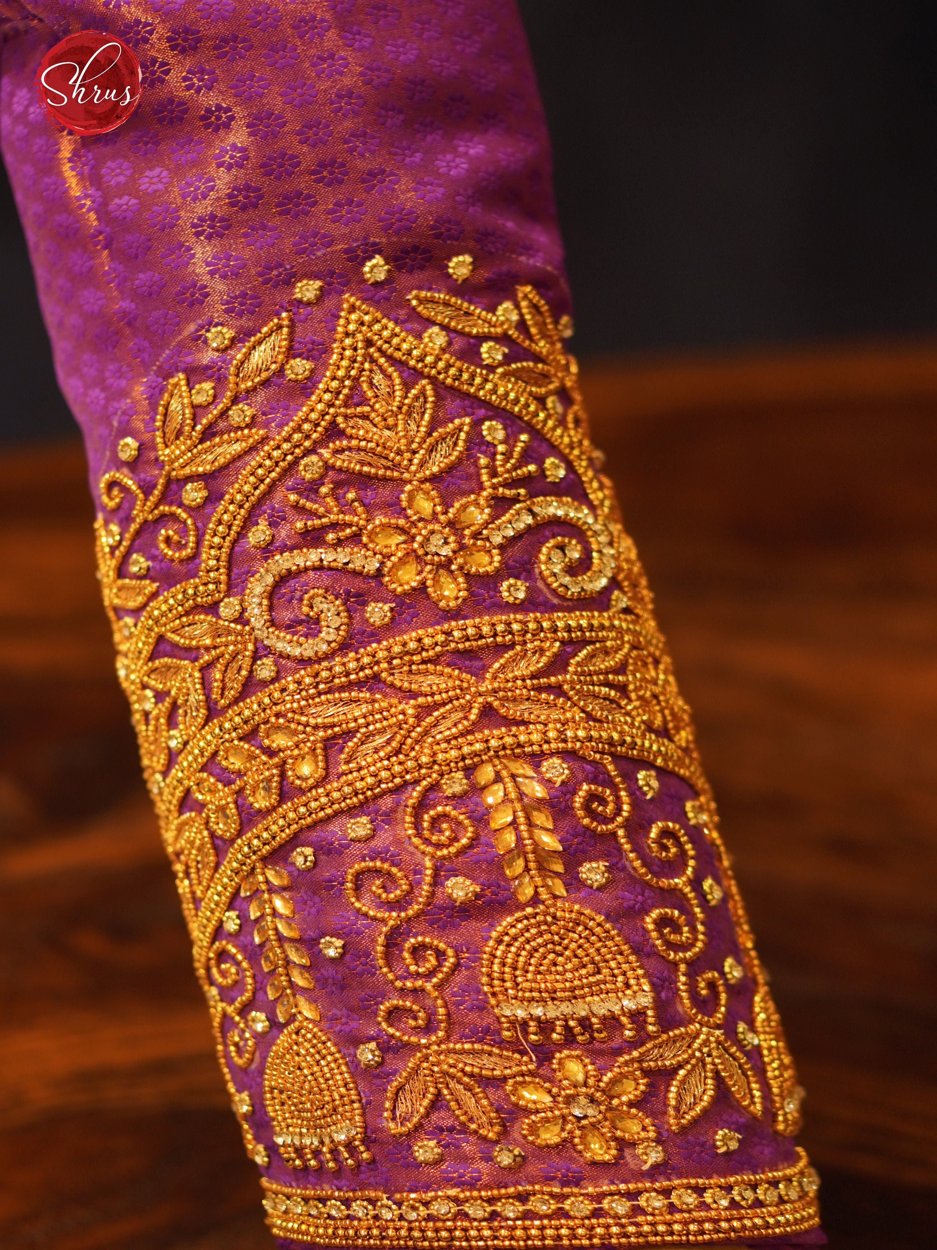 Purple - Aari Blouse - Shop on ShrusEternity.com