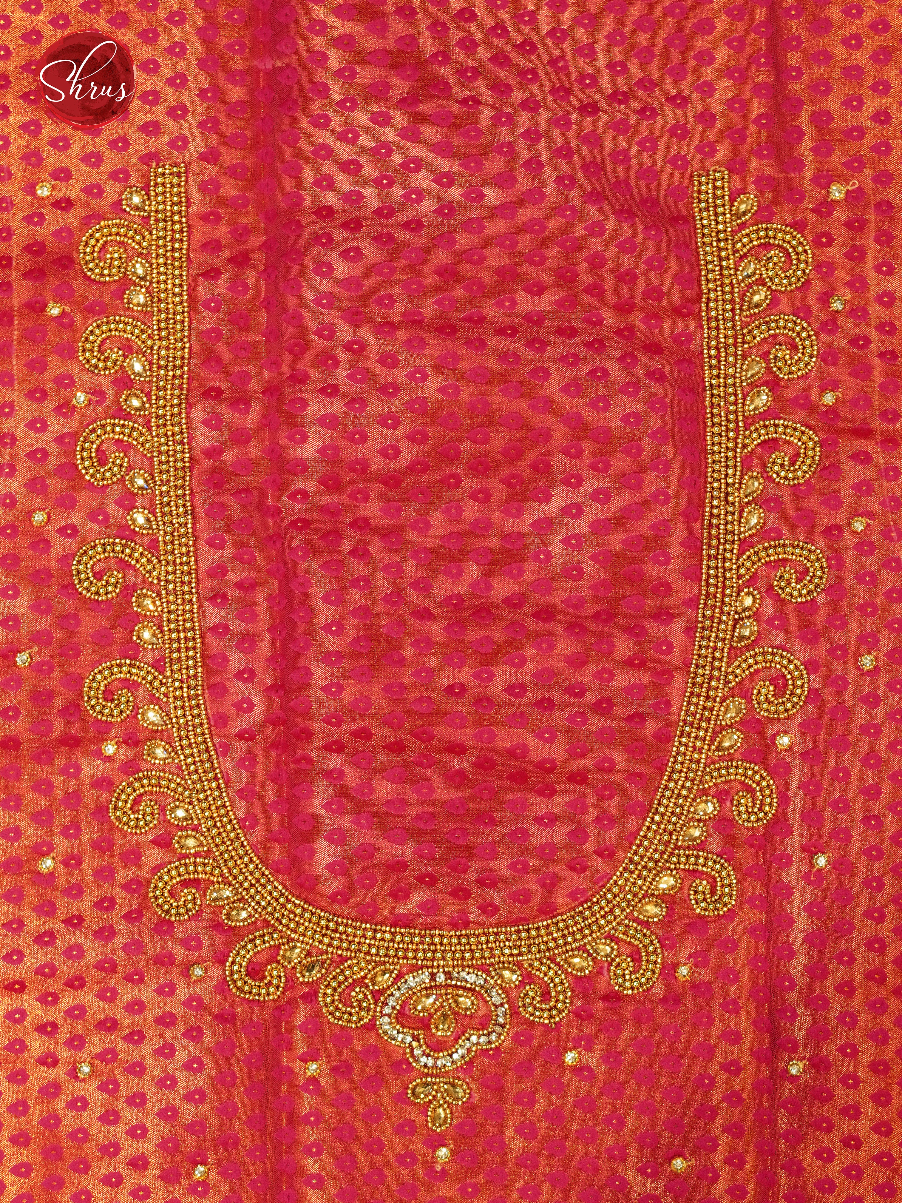 Orangish Pink - Aari Blouse - Shop on ShrusEternity.com