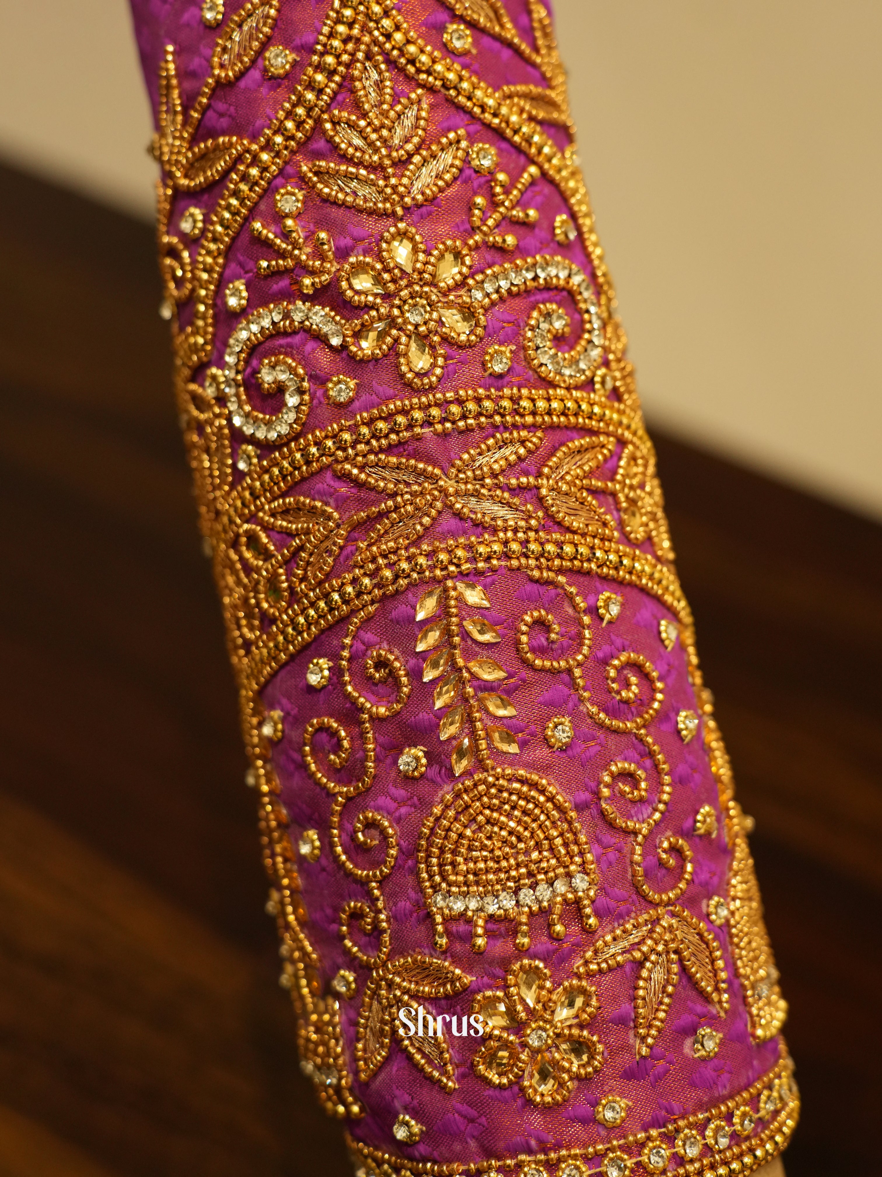 Pink - Aari Blouse - Shop on ShrusEternity.com