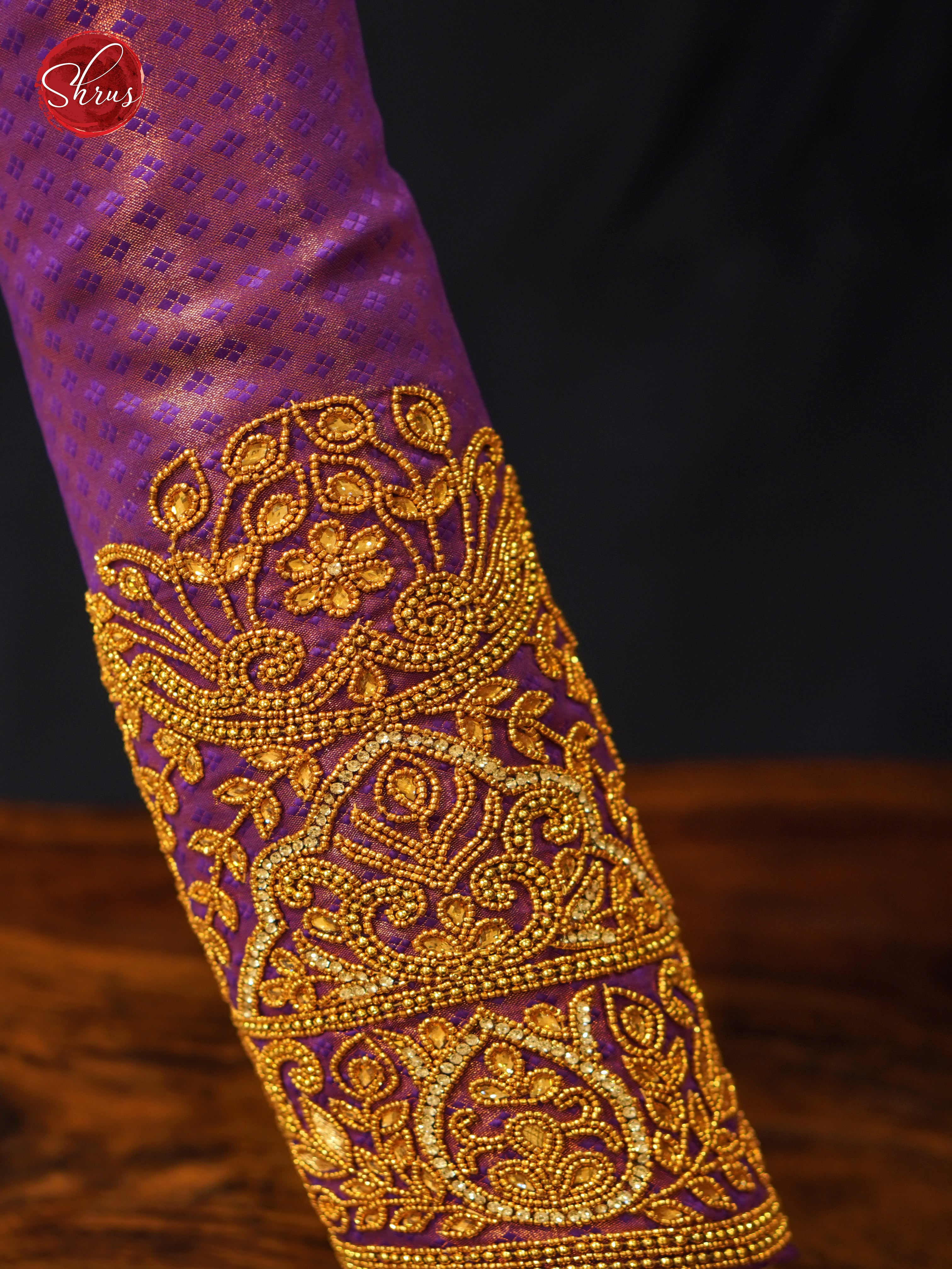 Purple - Aari Blouse - Shop on ShrusEternity.com