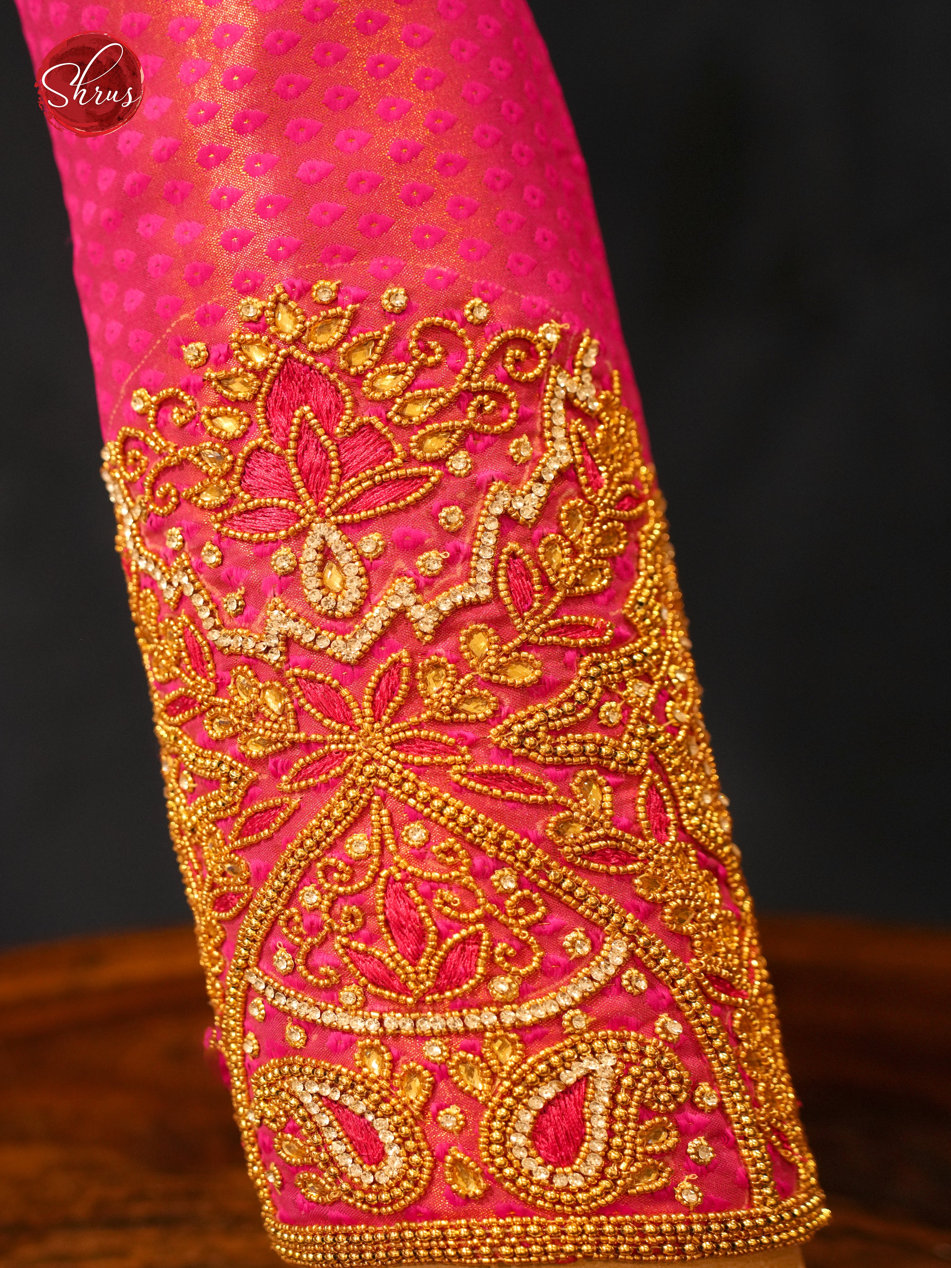 Pink - Aari Blouse - Shop on ShrusEternity.com