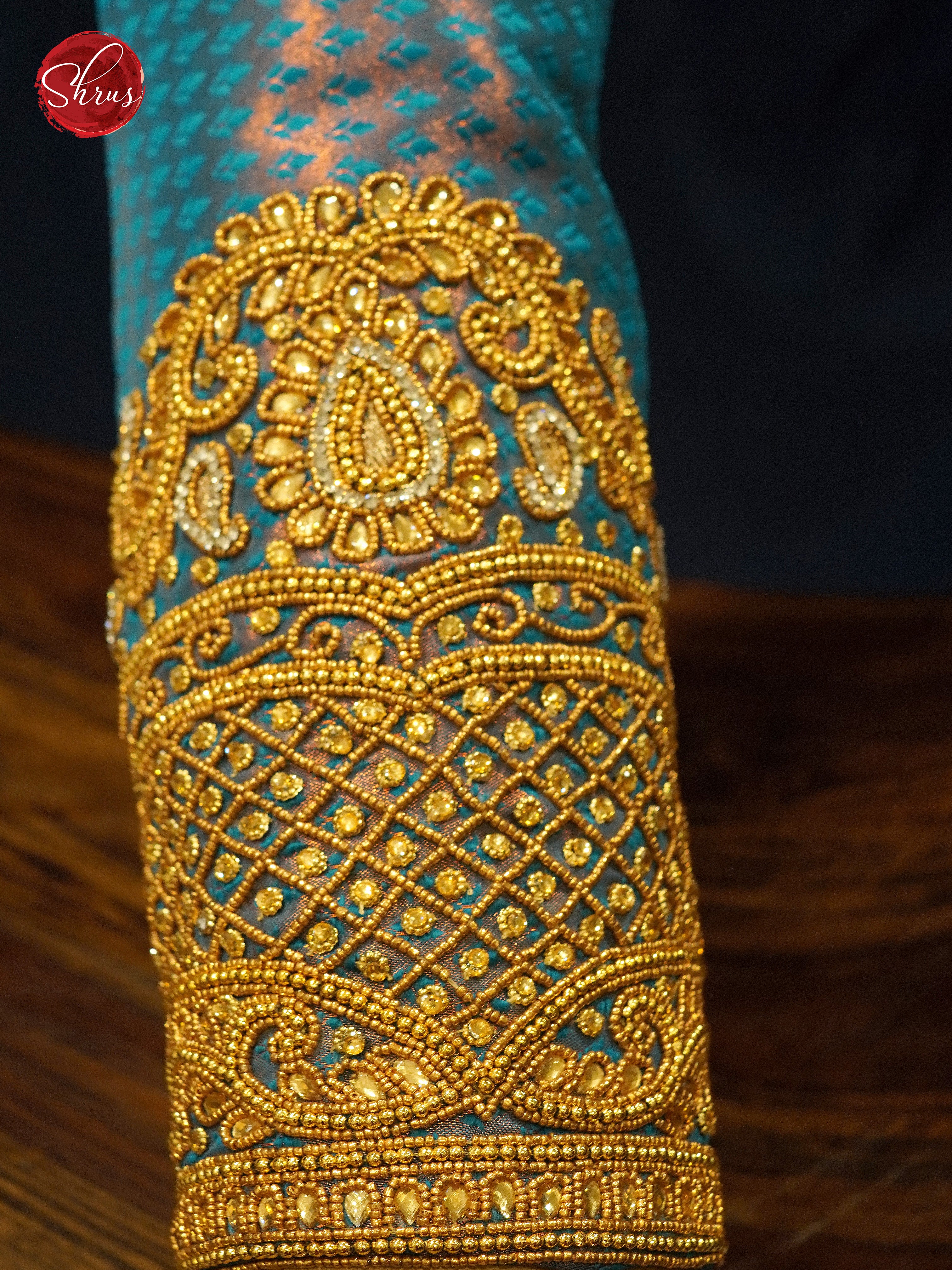 Blue - Aari Blouse - Shop on ShrusEternity.com