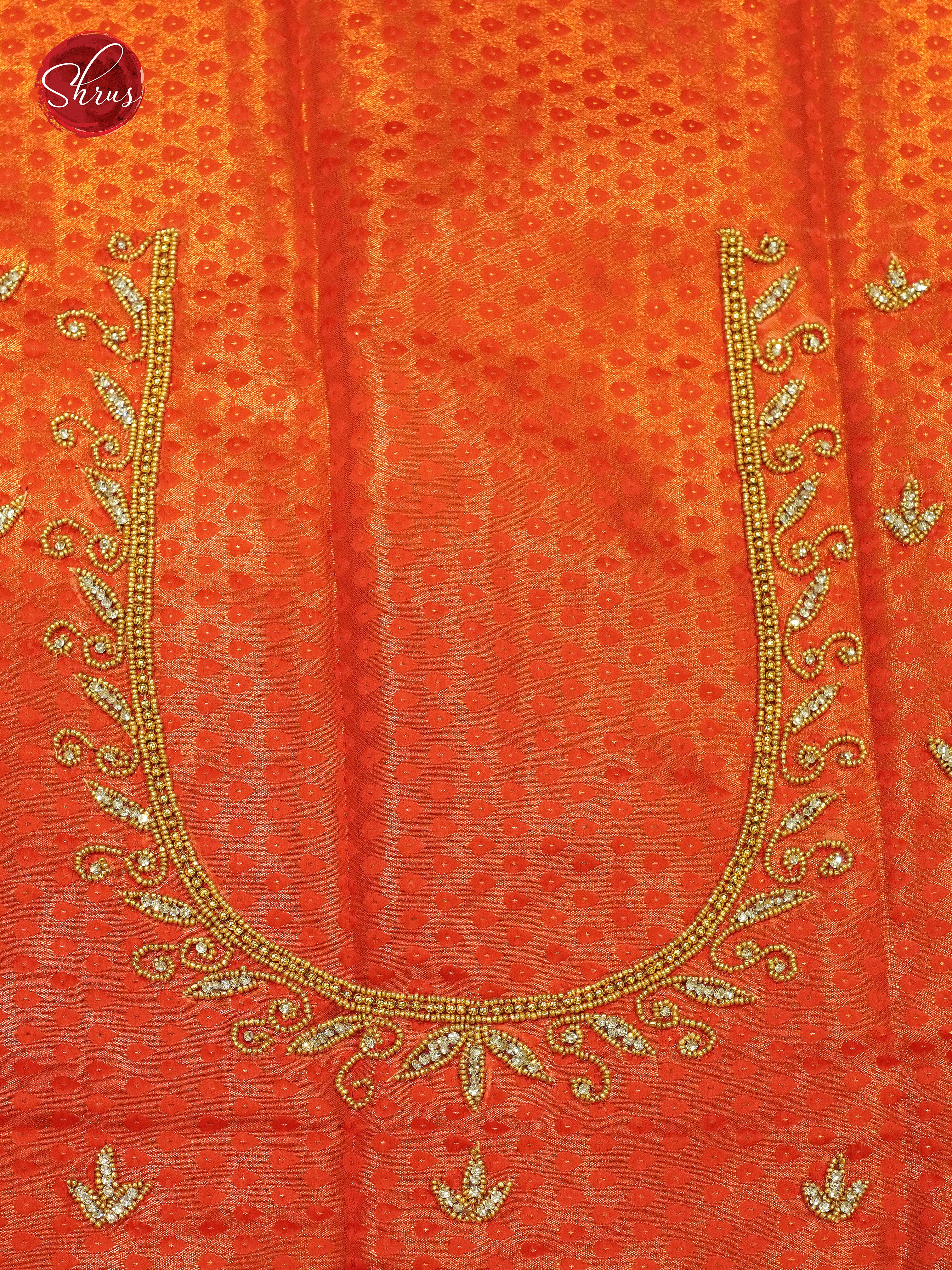 Orange - Aari Blouse - Shop on ShrusEternity.com